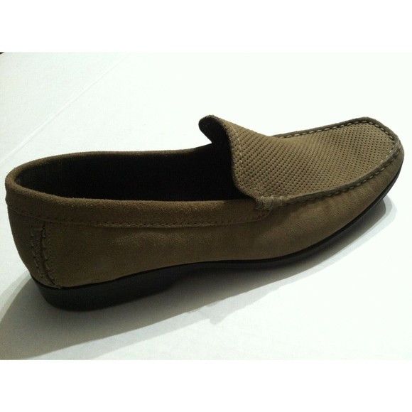 Alfani ALFANI MENS NEW TAN LEATHER SLIP ON CASUAL SHOES SIZE: 10M Size US 10 / EU 43 - 2 Thumbnail