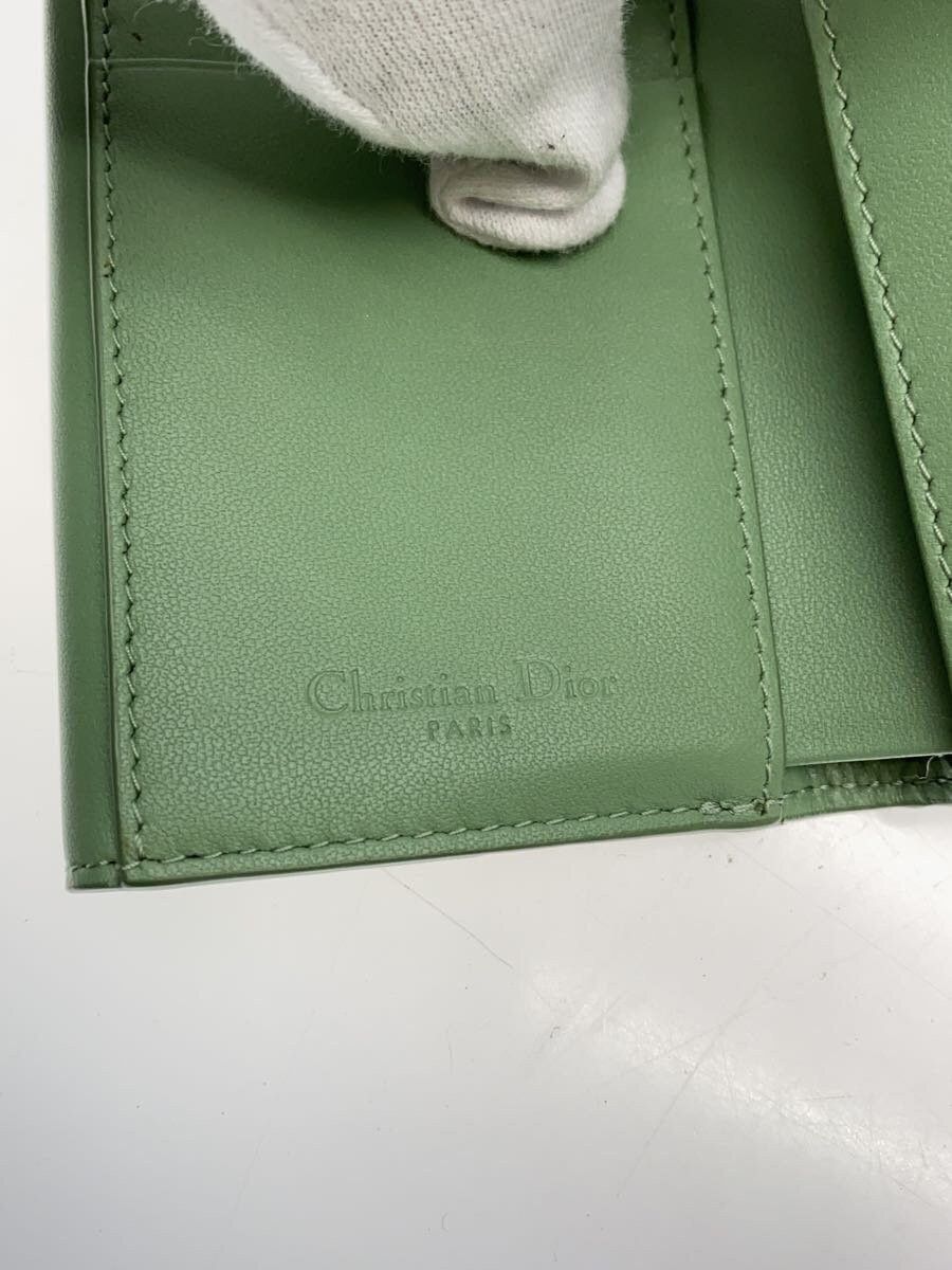 Dior Dior Leather Tri-Fold Wallet Green With Box Size ONE SIZE - 3 Thumbnail