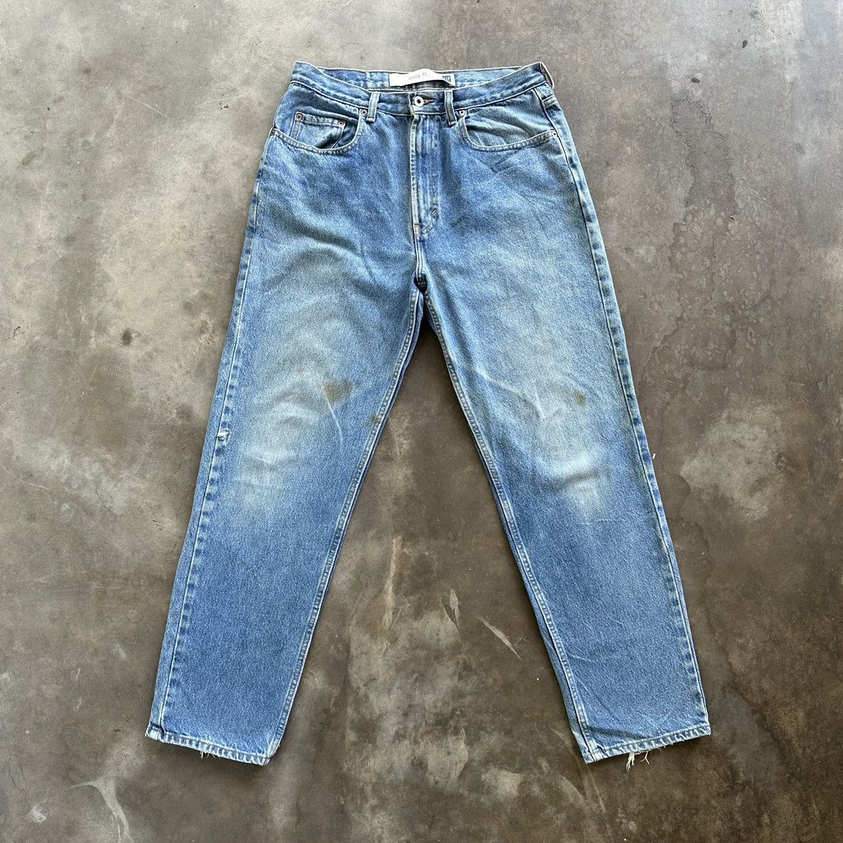 Japanese Brand × Jean × Vintage Vintage Japanese Distressed Faded Raw Denim Jean Pant W32 Size US 32 / EU 48 - 1 Thumbnail