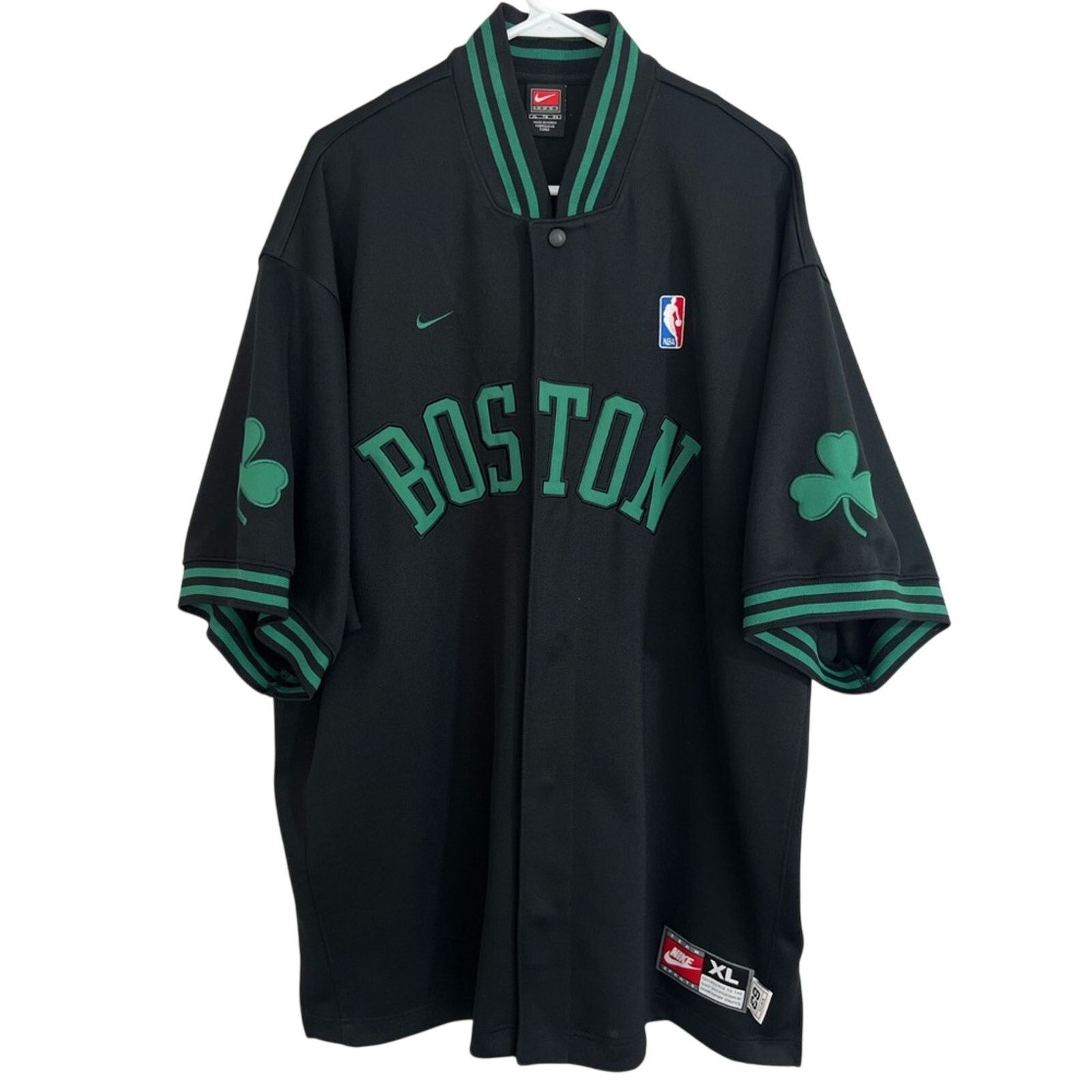 Nike Nike Boston Celtics Warmup Shooting Shirt 1963 Style Snap Size US XL / EU 56 / 4 - 1 Thumbnail