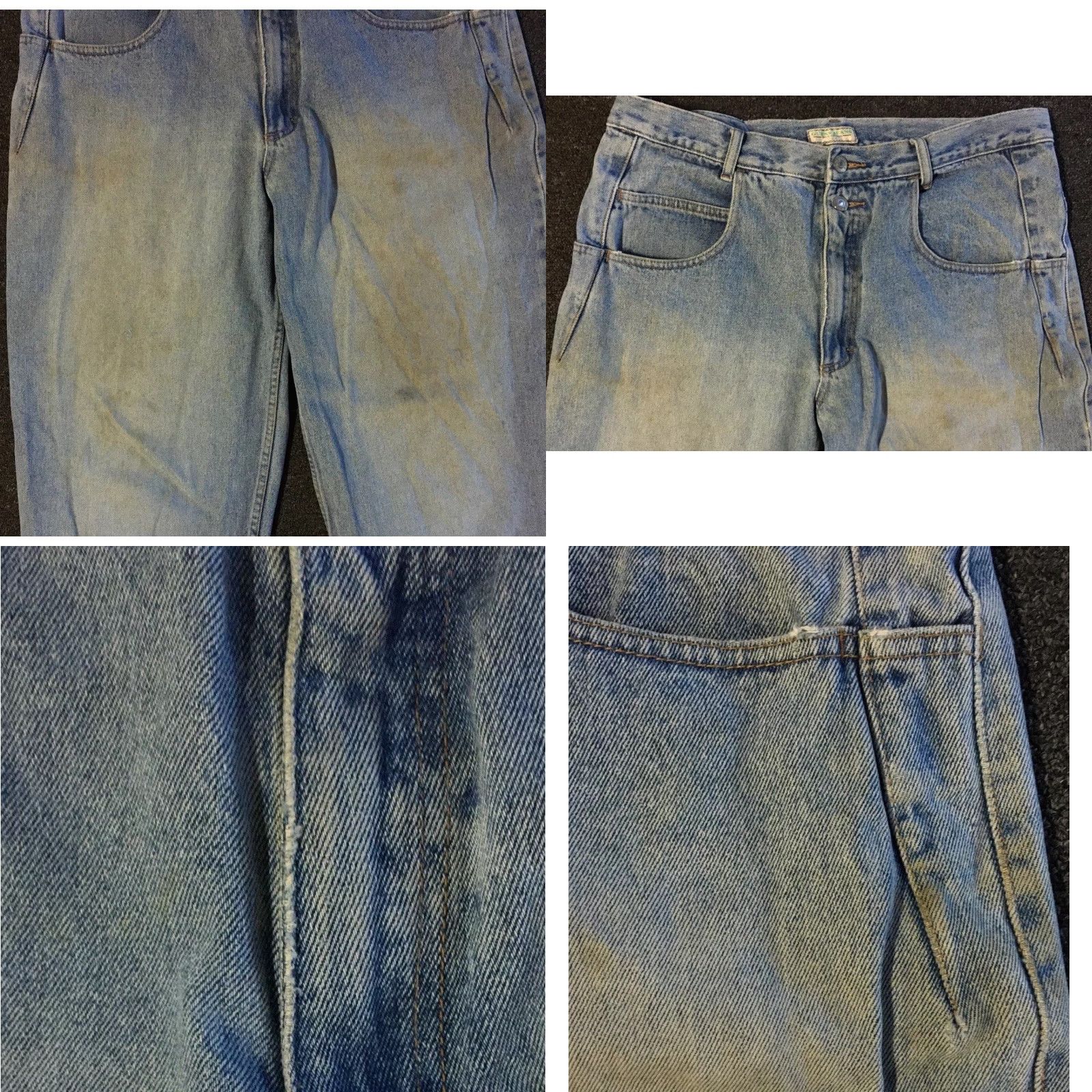 Guess VINTAGE GUESS Jeans 36 Mens Distressed 90s 80s Grunge Hip Hop Punk Baggy Denim Blue USA Regular Inseam 33 Tight Tapered Rise Classic Size US 36 / EU 52 - 8 Thumbnail