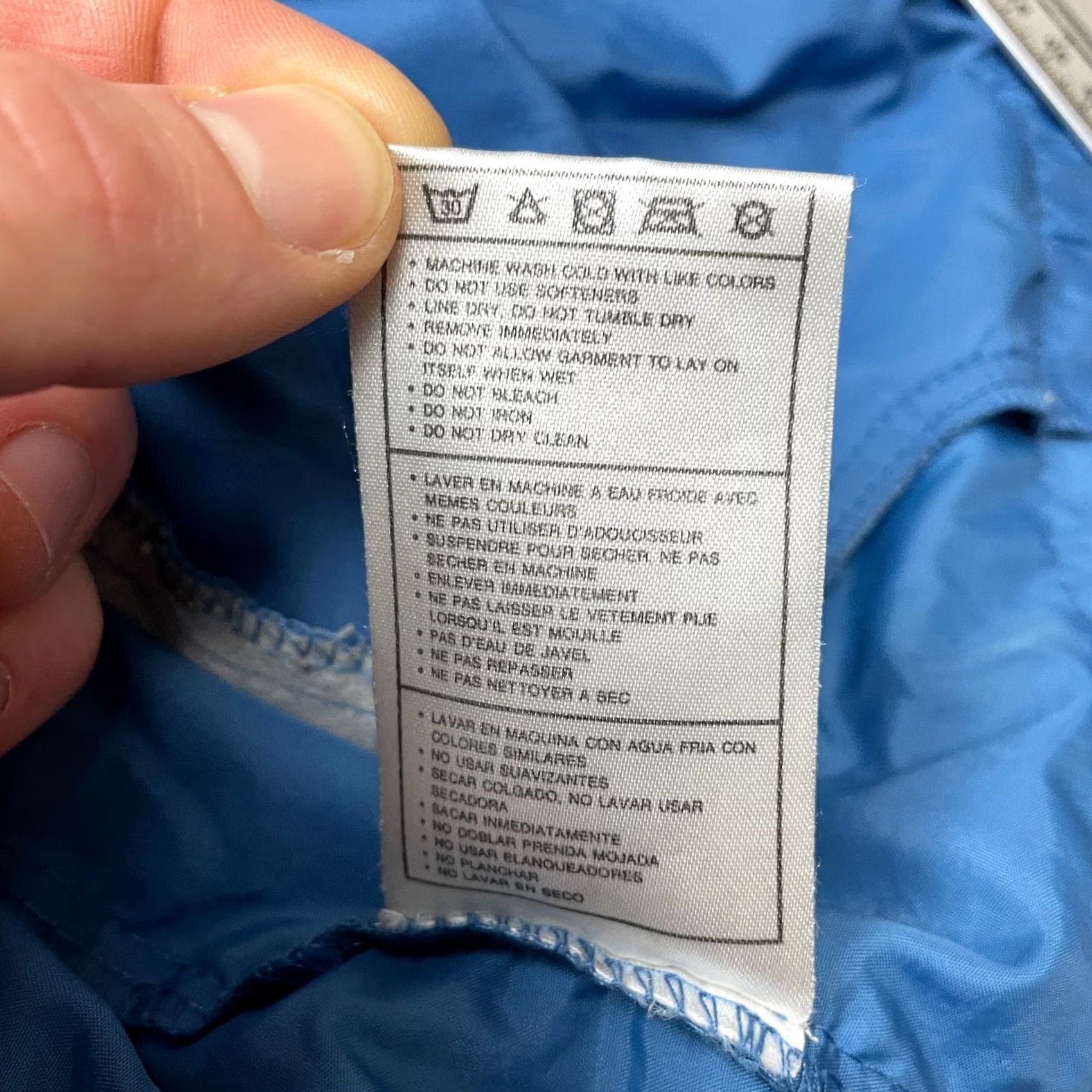 Nike Nike Rain Coat Jacket Womens XL Blue Hooded Snap Button Windbreaker Pocket Size XL / US 12-14 / IT 48-50 - 5 Thumbnail
