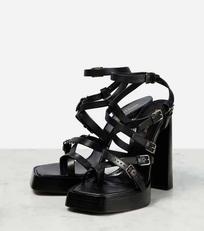 o1bcso1str1124 Platz Platform Sandals in Black