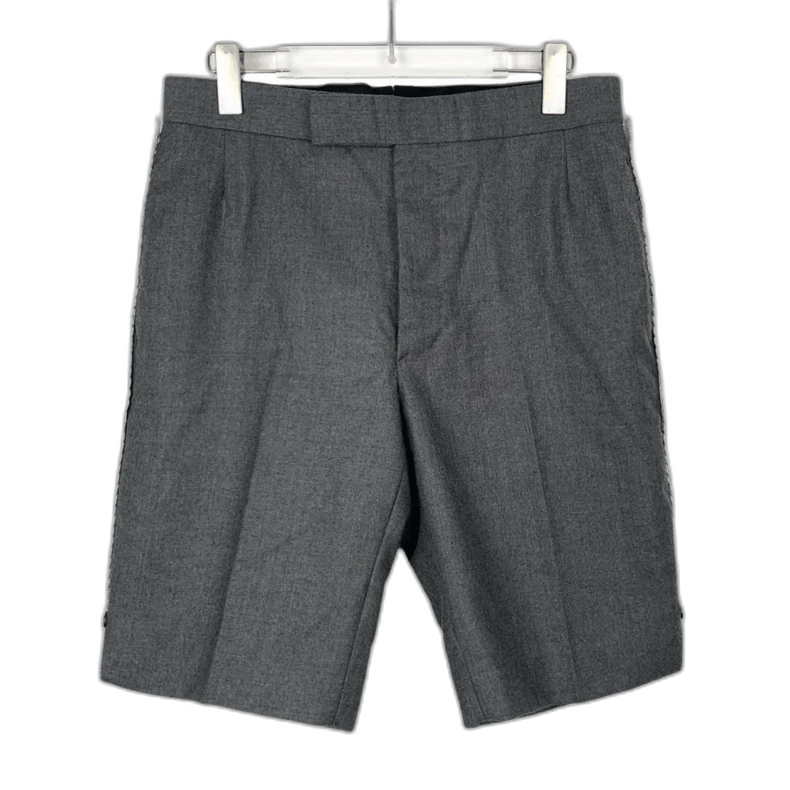 Thom Browne Gray Wool Straight-Leg Shorts