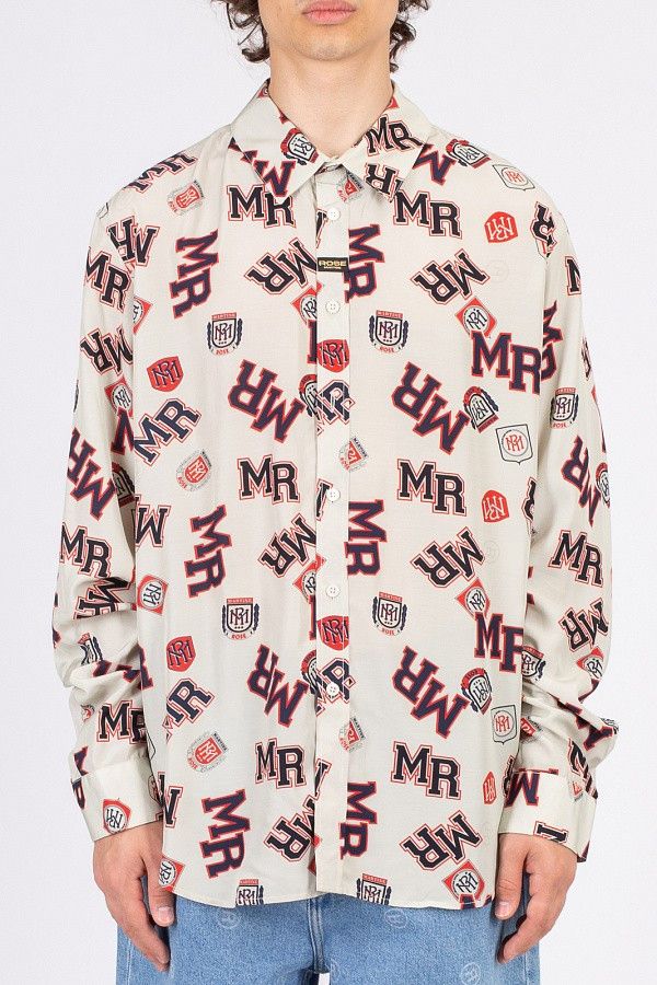Martine Rose o1h1sh11224 Classic Logo Shirt in Beige Size US L / EU 52-54 / 3 - 3 Thumbnail