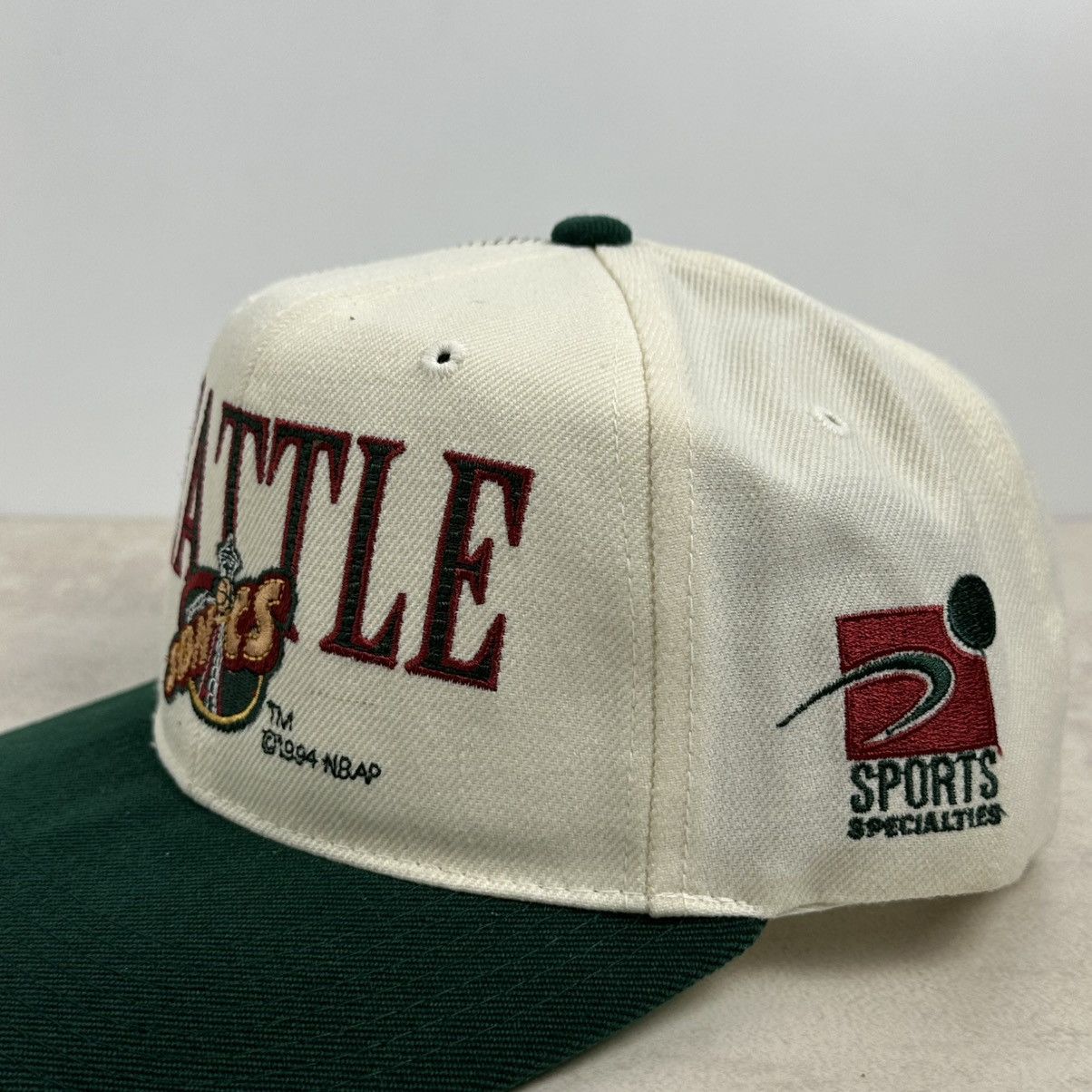 Vintage Vintage 90s Seattle Sonics Laser Sports Specialties NBA Hat Size ONE SIZE - 3 Thumbnail