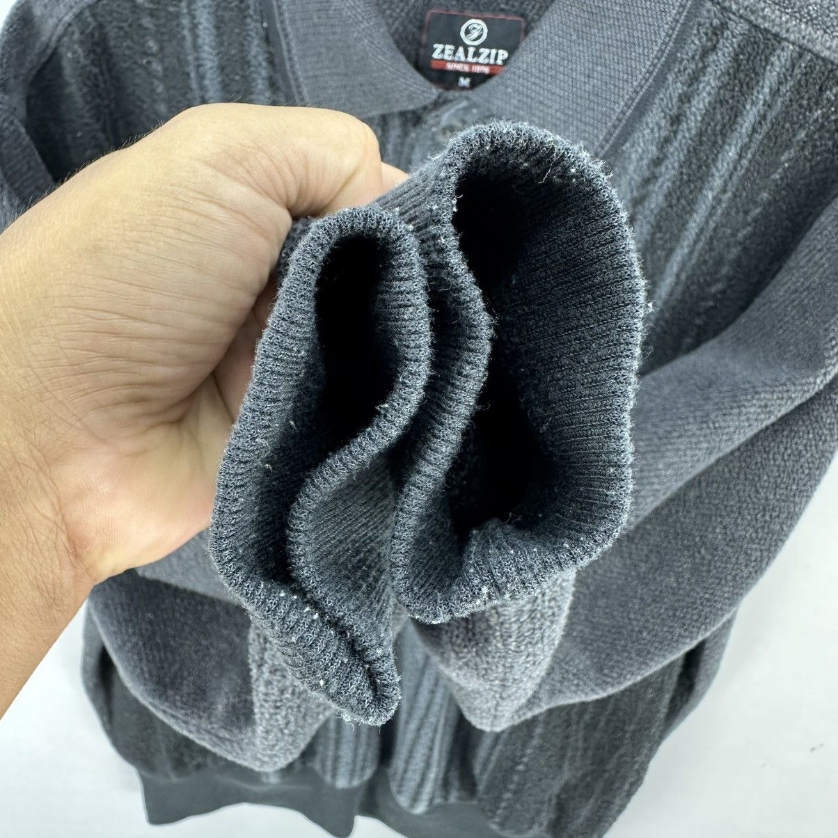 Japanese Brand Vintage Polo Shirt Striped Fleece Single Pocket by Zealzip Size US M / EU 48-50 / 2 - 10 Thumbnail