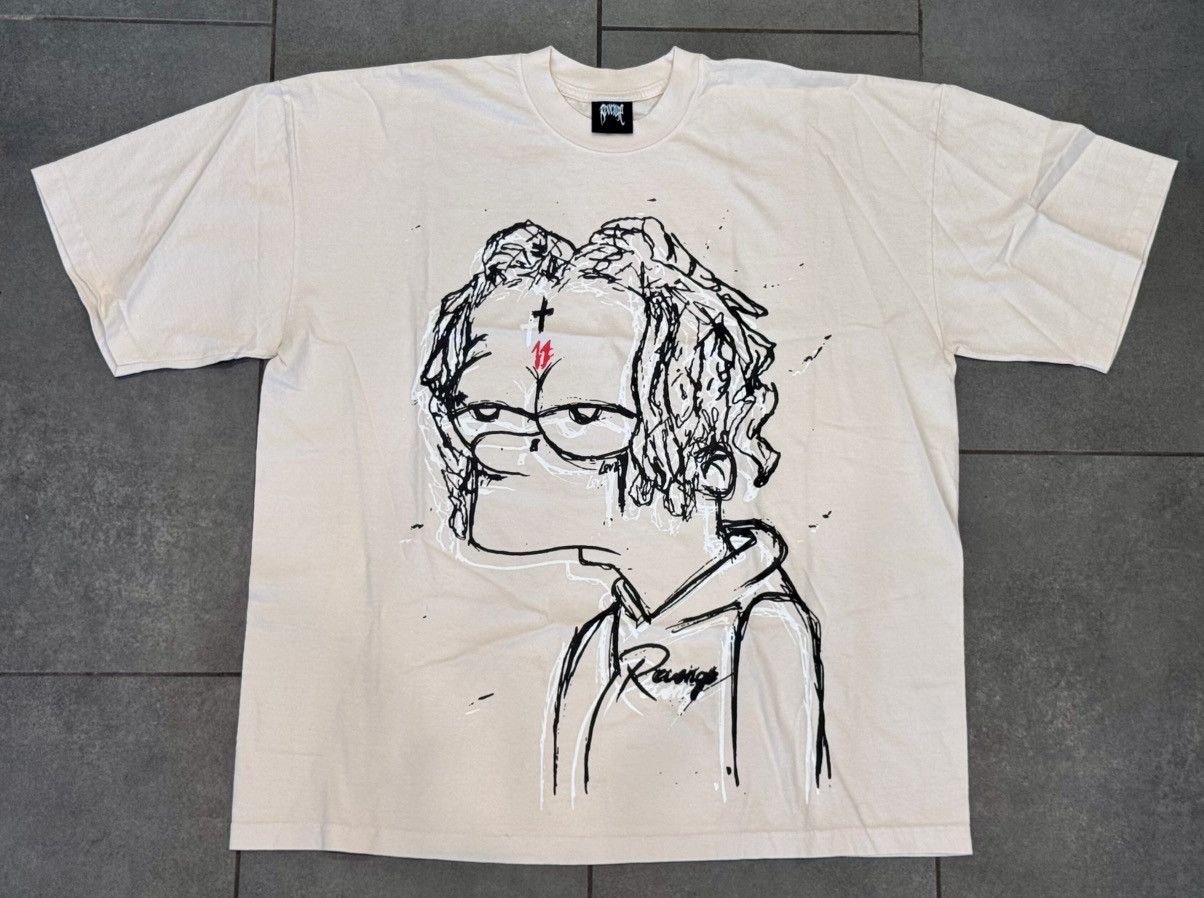 Revenge Revenge x Trippie Redd Bart Simpsons Tee Cream XL Size US XL / EU 56 / 4 - 2 Thumbnail