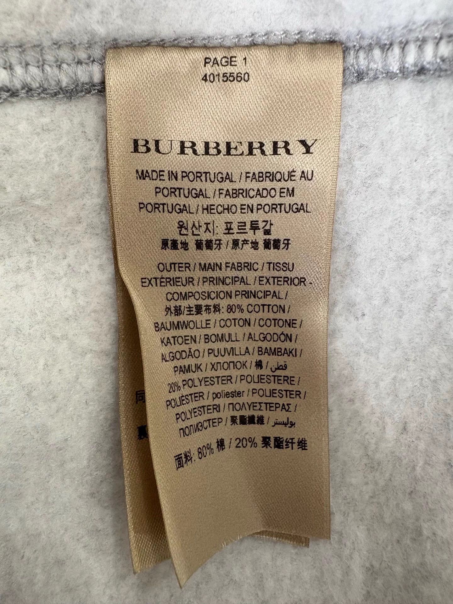 Burberry BURBERRY Grey Horseferry Embroidery Check Hoodie Size US M / EU 48-50 / 2 - 6 Thumbnail