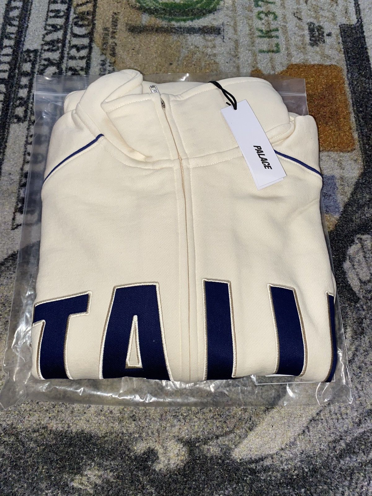 image of Palace Italia Zip Funnel Soft White in Cream, Men's (Size XL)