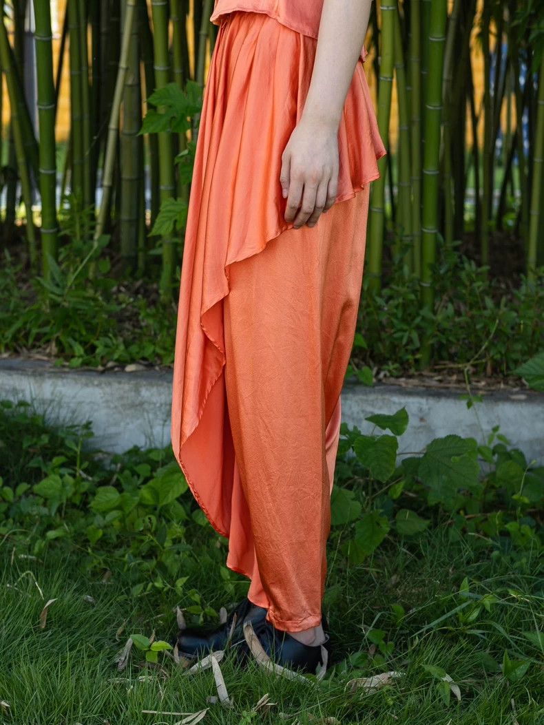 Kenzo KENZO Orange pink elegant silk set vintage Size XS / US 0-2 / IT 36-38 - 6 Thumbnail