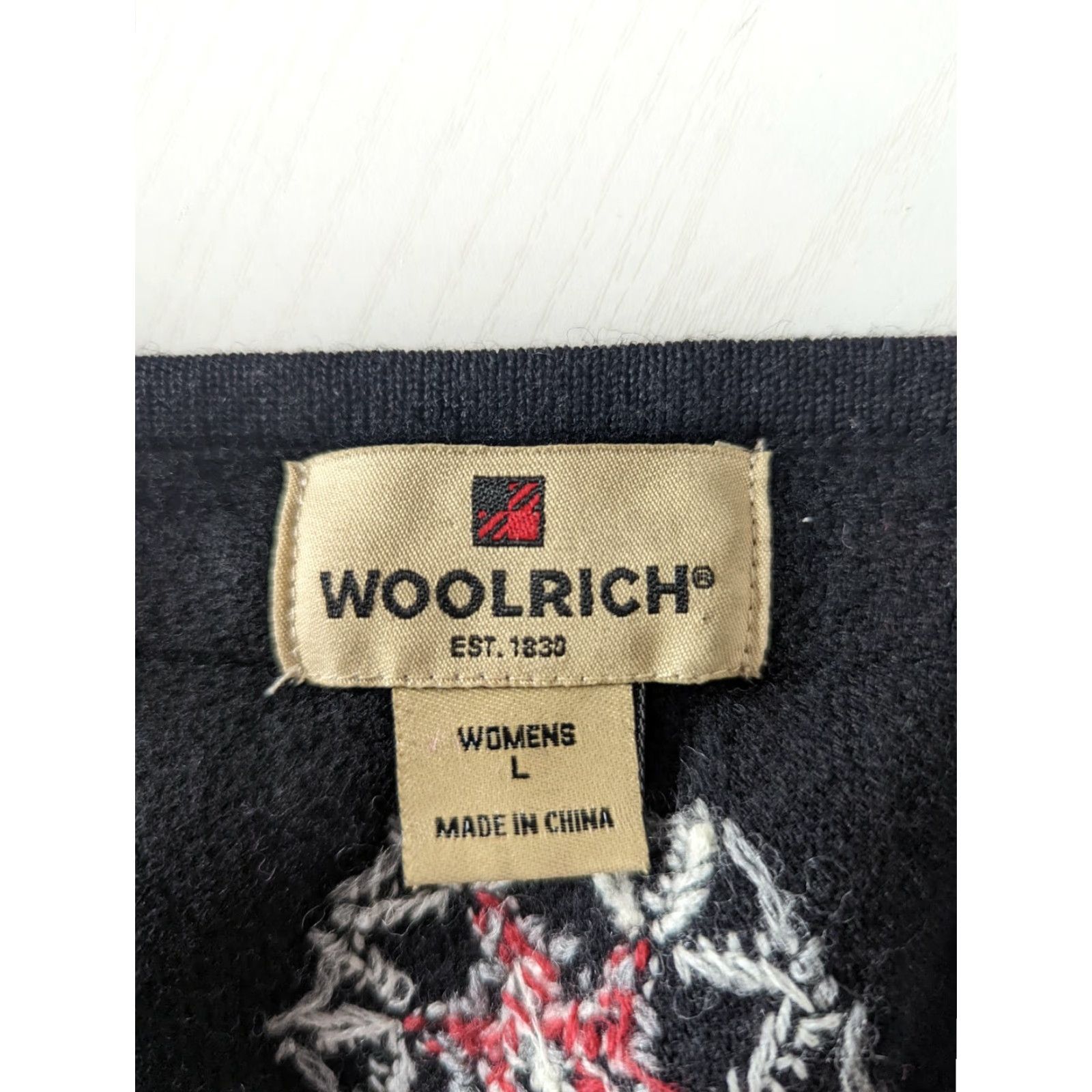Vintage VINTAGE Woolrich Snowflake Cardigan Sweater Wool Full Zip Womens Large Black Size L / US 10 / IT 46 - 4 Thumbnail