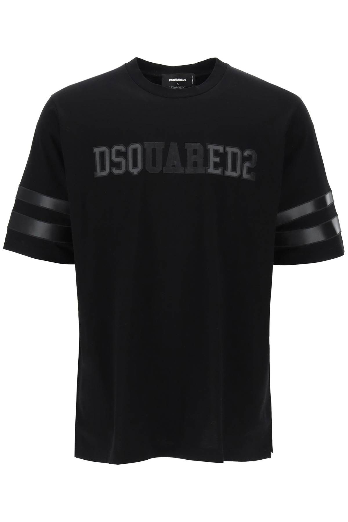 Dsquared2 t-shirt with faux leather inserts | Grailed