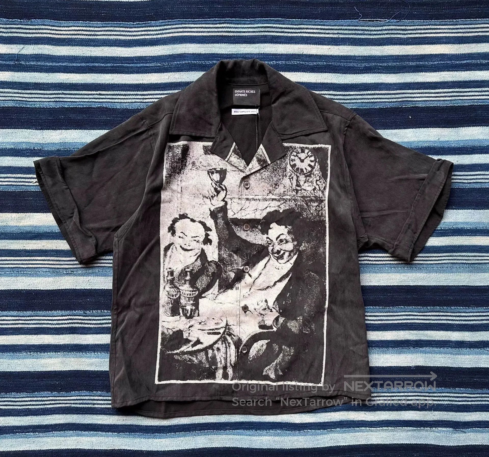 Enfants Riches Deprimes black and white graphic short sleeve shirt. Size US S / EU 44-46 / 1 - 1 Thumbnail