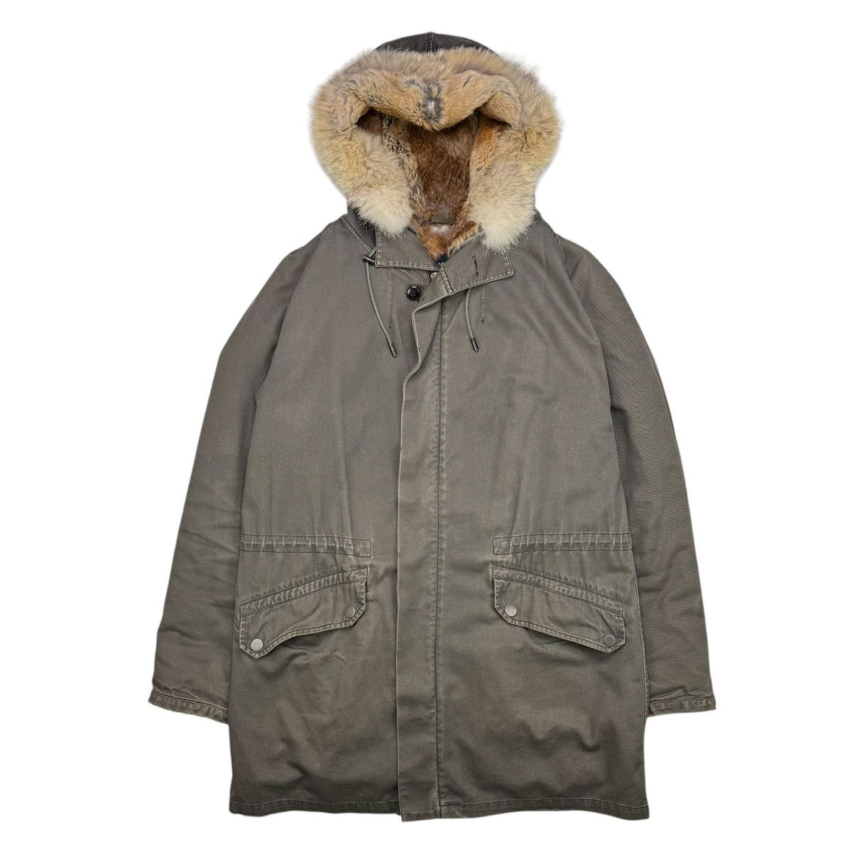 Yves Salomon YVES SALOMON HOMME RABBIT FUR PARKA Size US M / EU 48-50 / 2 - 2 Thumbnail