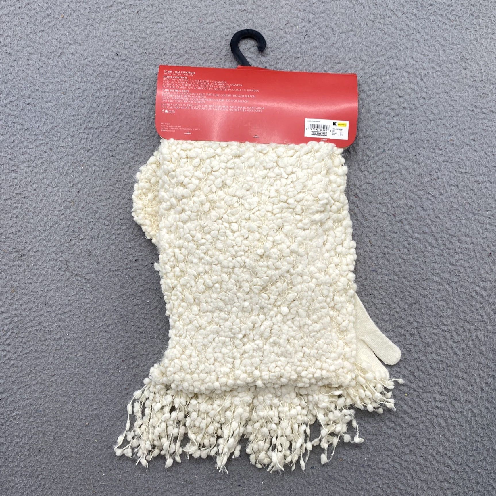 Vintage Jaclyn Smith Women's Hat Scarf Gloves Gift Set 3-Piece Ivory Winter New Size ONE SIZE - 4 Thumbnail