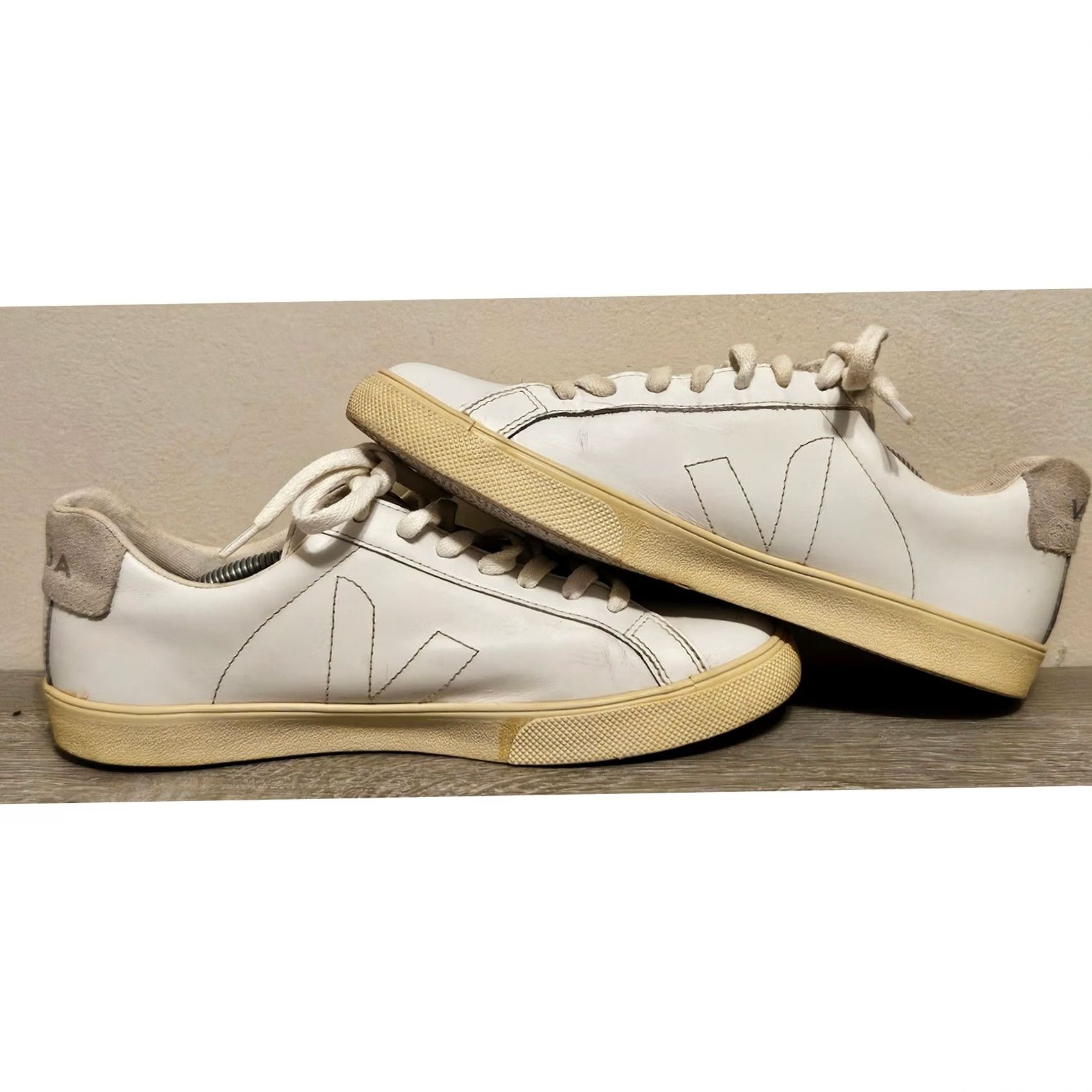 Veja VEJA Shoes Womens Size 8 White Leather Casual Low Top Sneaker Size M / US 6-8 / IT 42-44 - 6 Thumbnail