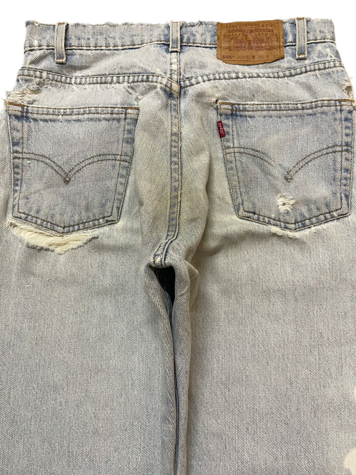 Levi's Vintage 80s Levis 505 Faded Wash Distressed Style Jeans Size US 30 / EU 46 - 5 Thumbnail