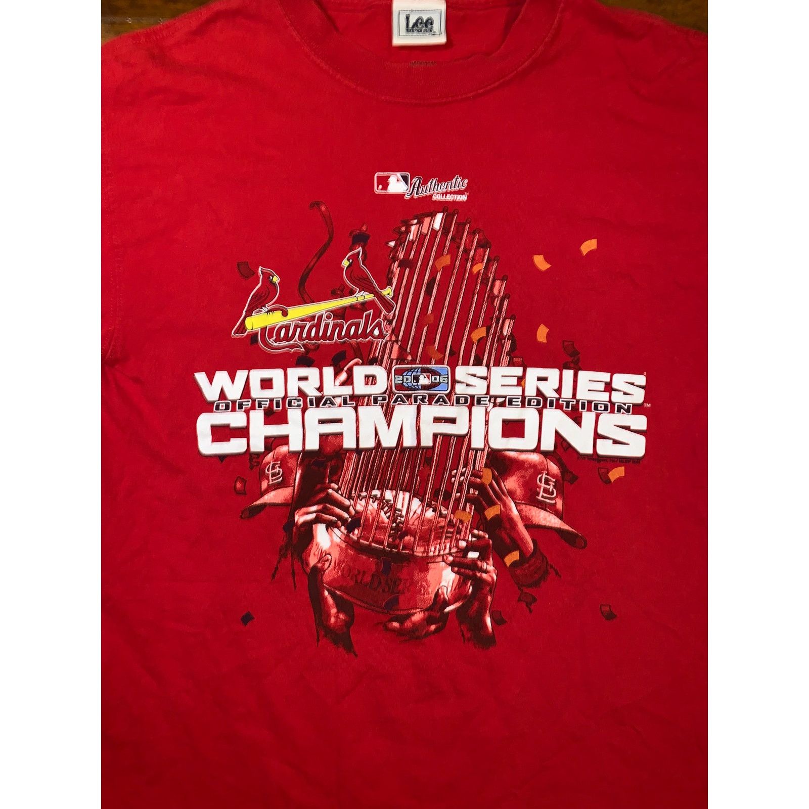 Lee St Louis Cardinals World Series Champions T Shirt Lee Medium Size US M / EU 48-50 / 2 - 2 Thumbnail