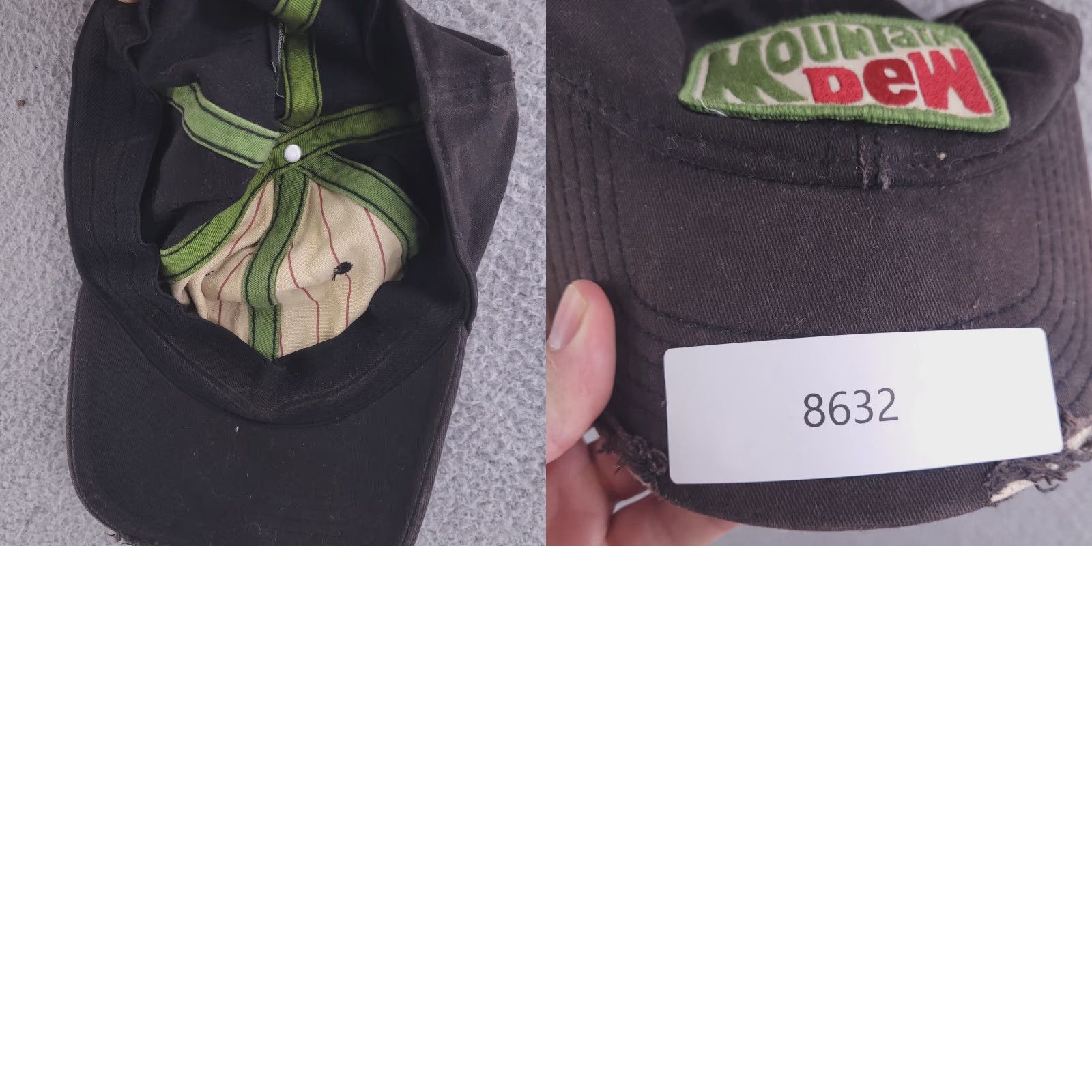 Logo 7 Mountain Dew Hat One Size Brown Distressed Logo Stretch Fitted Mens Baseball Cap Kid? Size ONE SIZE - 8 Thumbnail