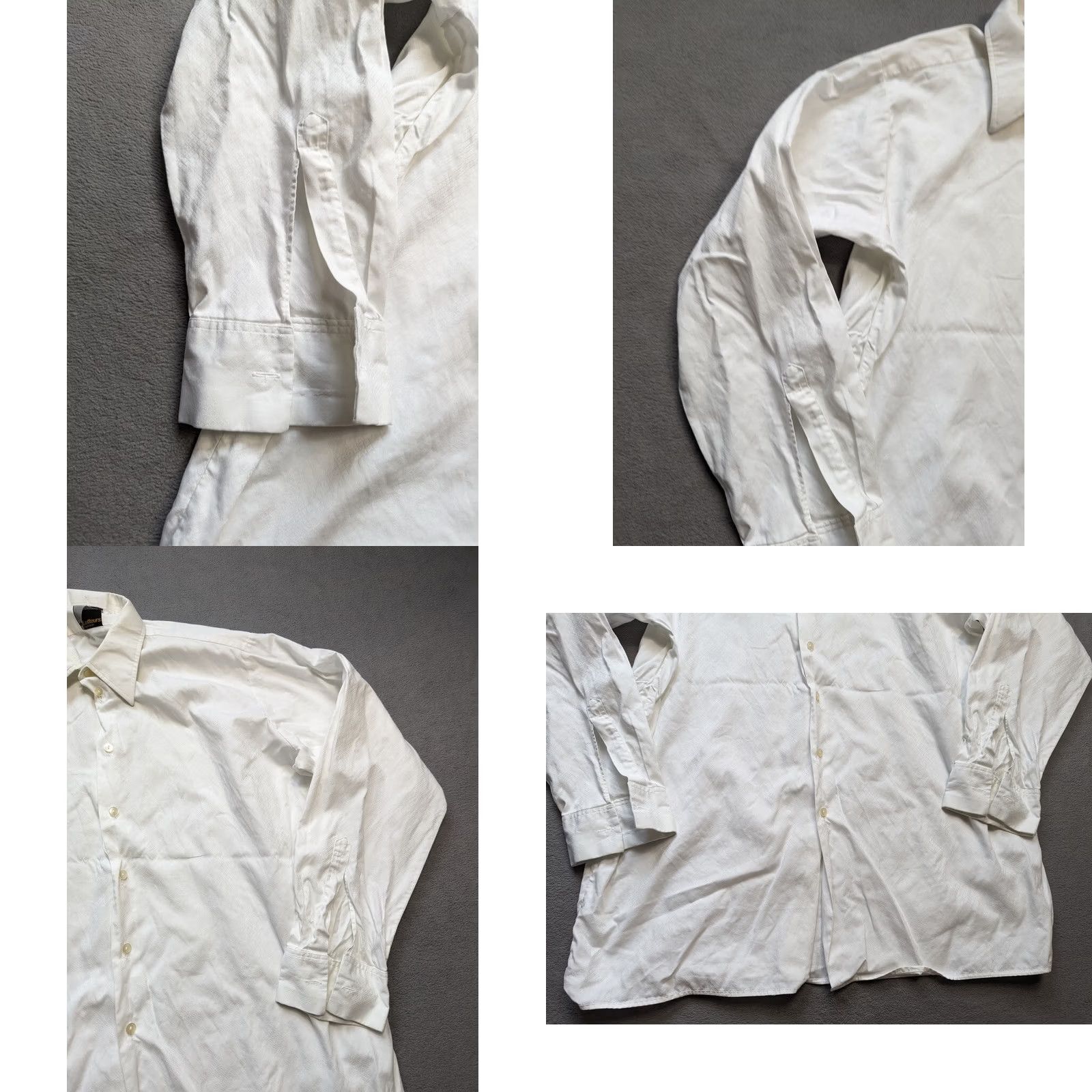 Vintage VINTAGE Lutteurs Shirt Button-Up Long Sleeve White 43 Mens Big & Tall French Size 43 Size US XL / EU 56 / 4 - 8 Thumbnail