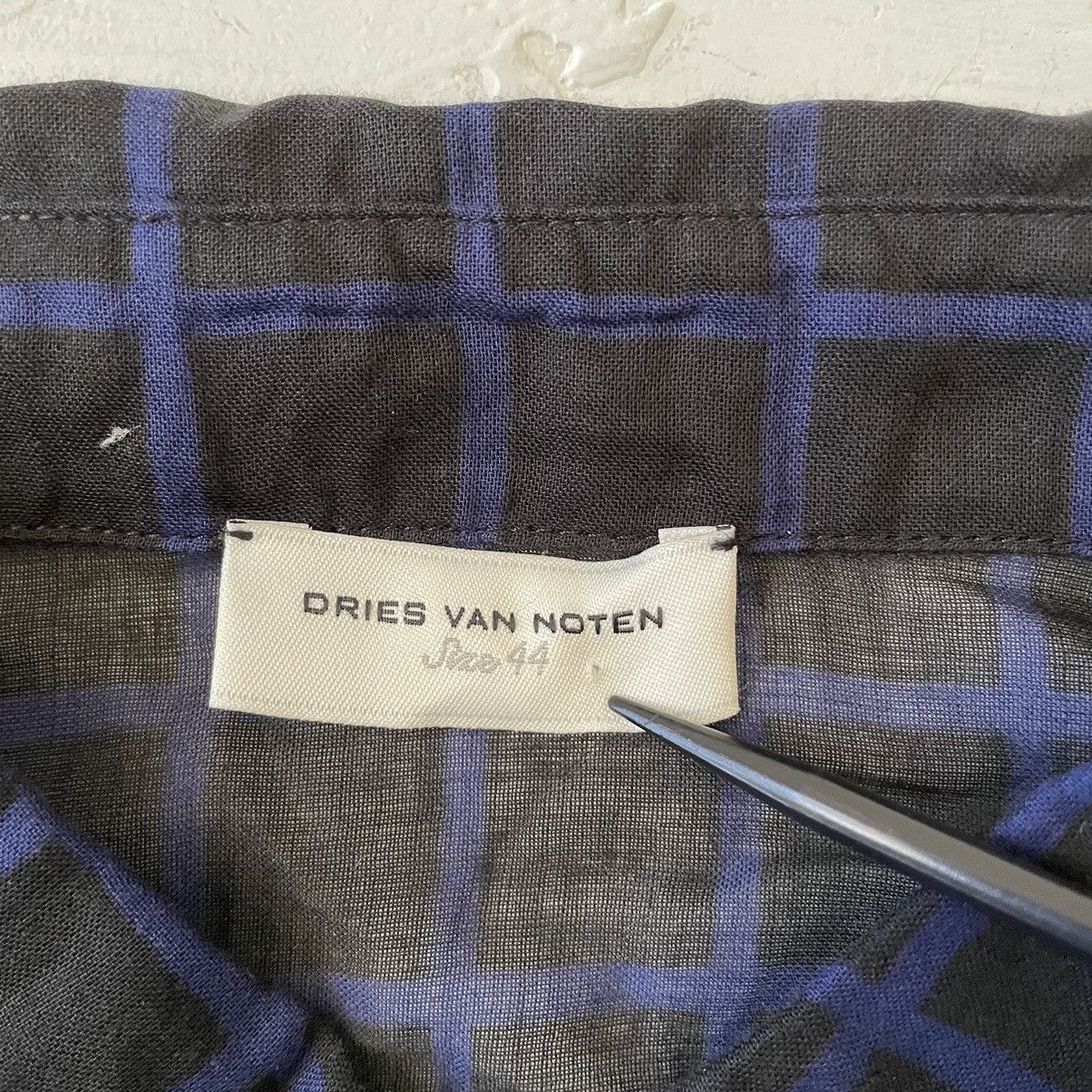 Dries Van Noten Dries Van Noten Womens Transparent Checkered Shirt Size 44 Size M / US 6-8 / IT 42-44 - 4 Thumbnail