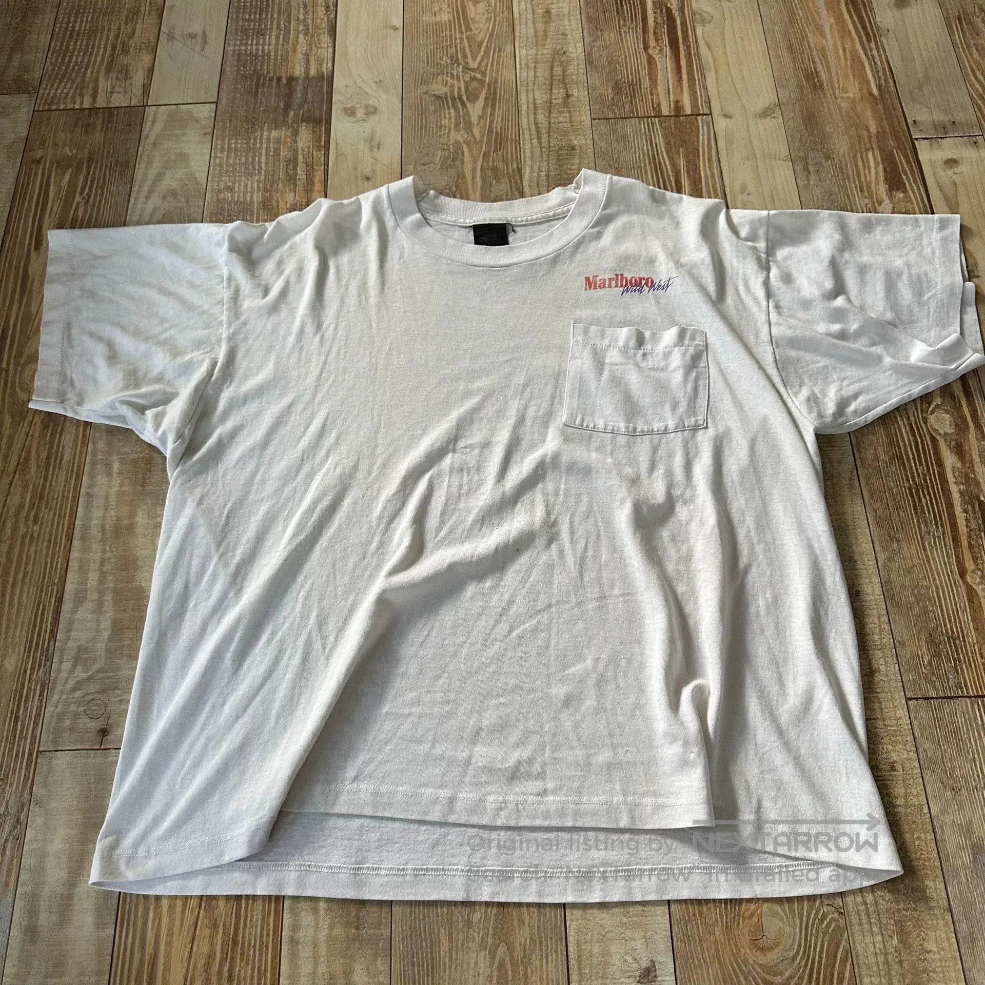 Vintage vintage 90s Marlboro cowboy print t. Size US XL / EU 56 / 4 - 3 Thumbnail