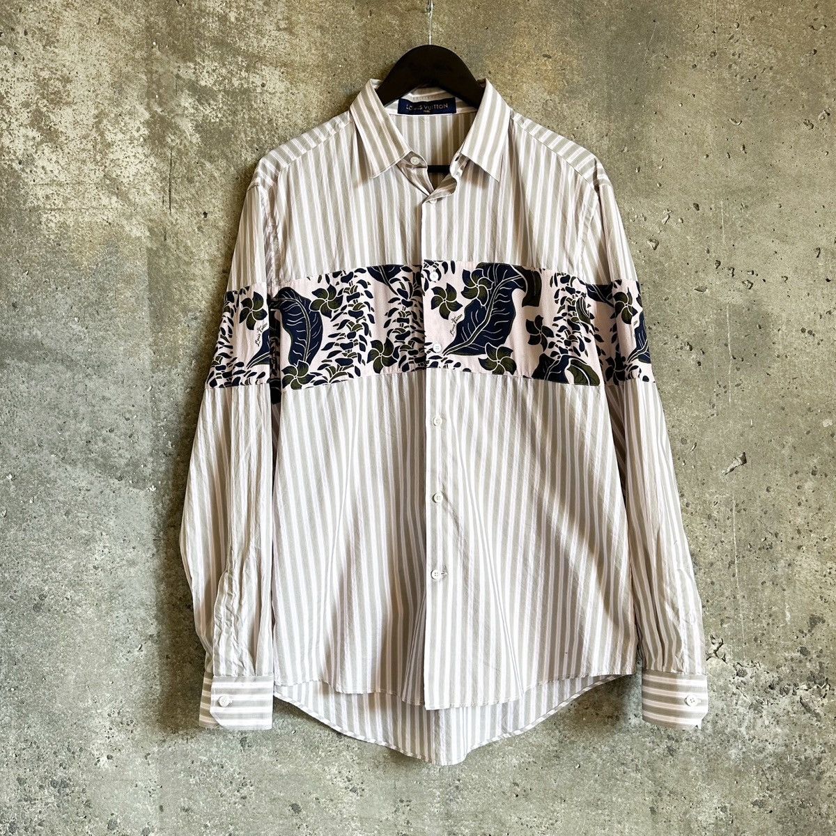 Louis Vuitton Louis Vuitton Striped Hawaiian Floral Printed Shirt Size US XL / EU 56 / 4 - 1 Thumbnail