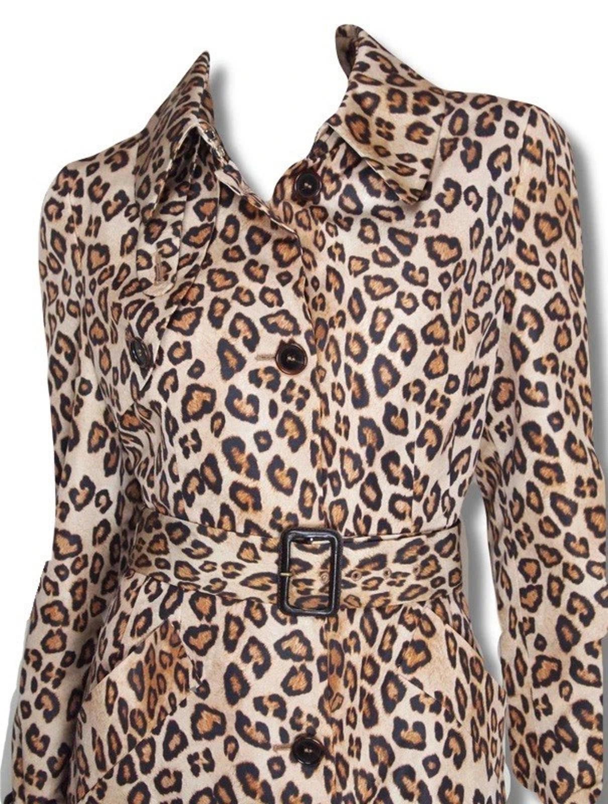 Alexander McQueen FW2005 Alexander McQueen Runway Leopard Print Trench Coat Size L / US 10 / IT 46 - 2 Thumbnail