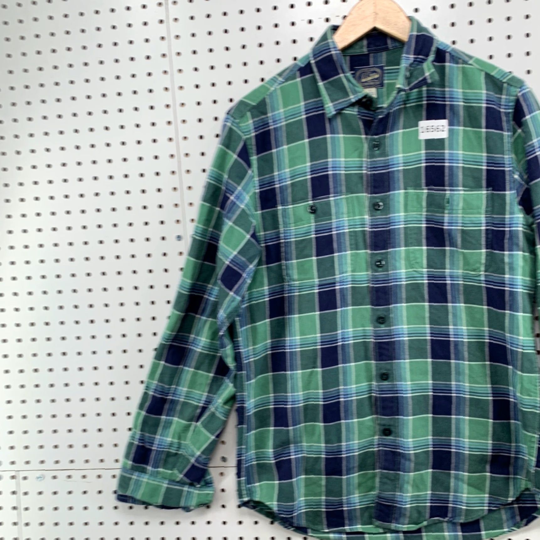 J.Crew J.CREW Button-Up Shirt Plaid Long Sleeve Mens Small Green Flannel Shirt - Regular Fit, Collar A-line, Vintage Inspired? Size US S / EU 44-46 / 1 - 3 Thumbnail