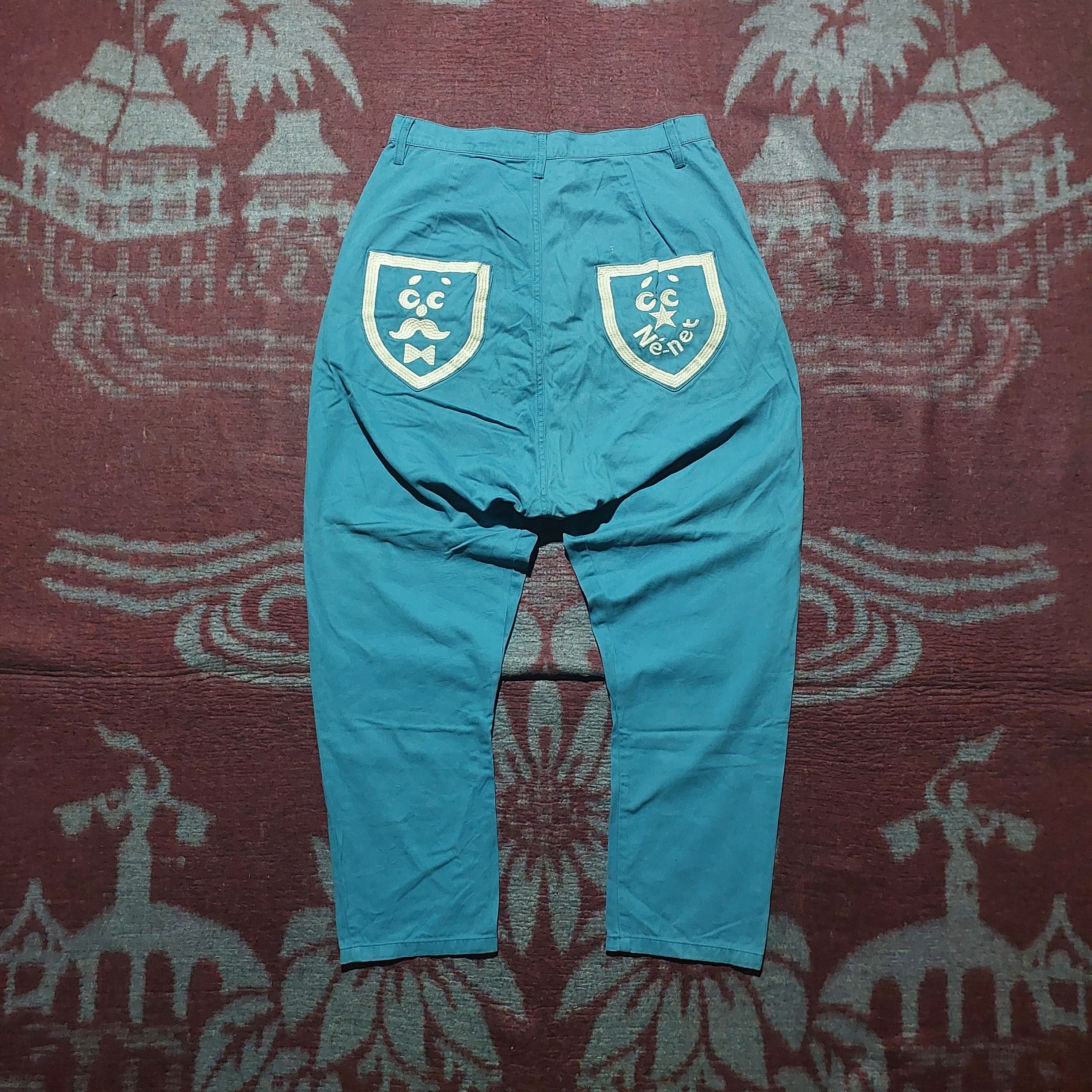 Issey Miyake Ne-Net JPG dropcrotch Embroidery pocket pants Size US 32 / EU 48 - 1 Thumbnail