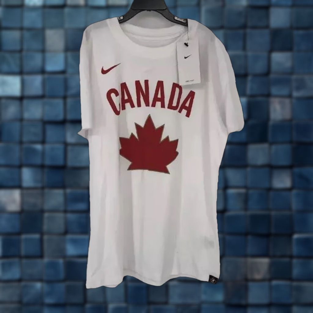Nike NEW Nike DriFit Team Canada Red Maple Leaf Short Sleeve White Shirt S Womens Canada Size S / US 4 / IT 40 - 1 Thumbnail