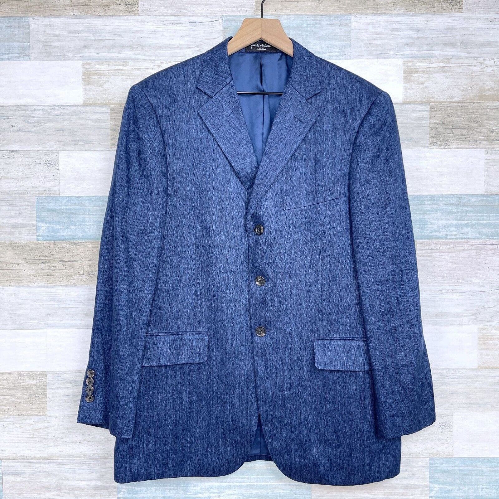 image of John Nordstrom F.lli Ormezzano Linen Sport Coat Blue Men 40S