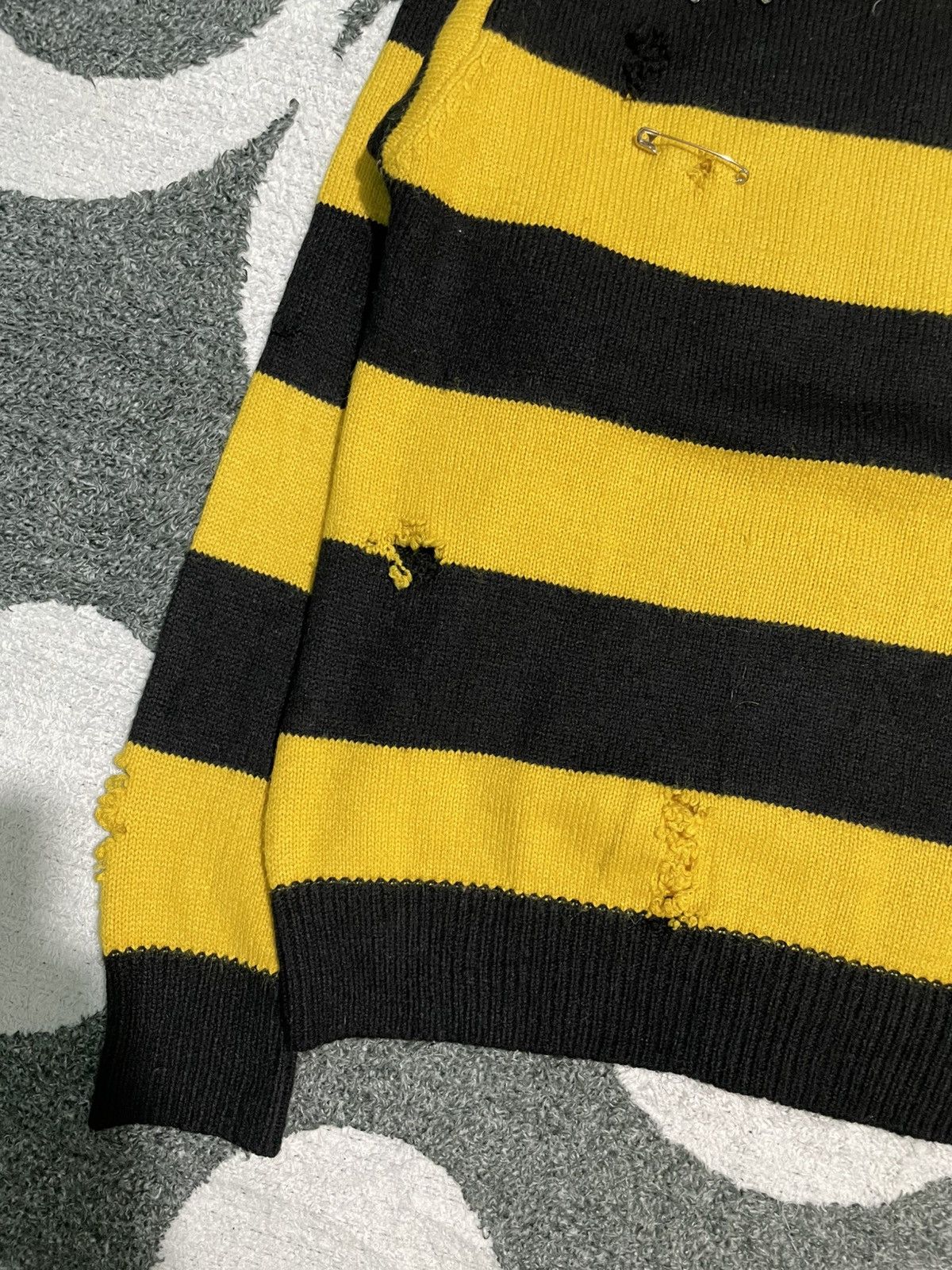 Japanese Brand SLYDE DISTRESSED STRIPED PUNK STYLE KNITWEAR Size US M / EU 48-50 / 2 - 4 Thumbnail