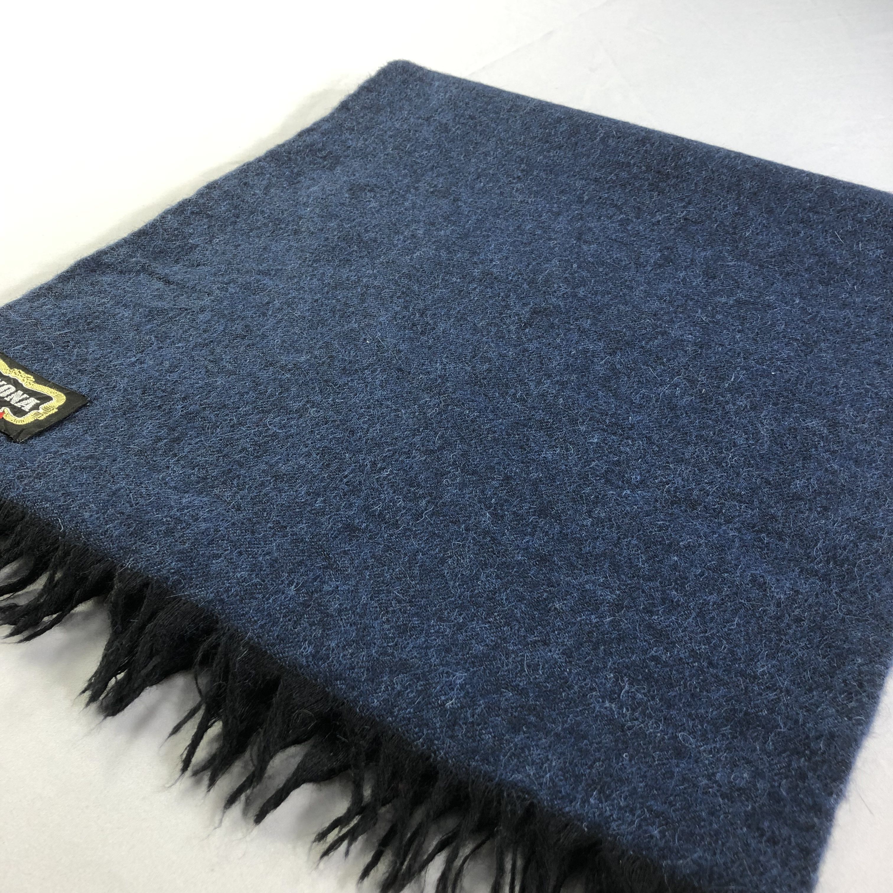 Agnona Agnona Blue Alpaca Scarf Muffler V1677 Size ONE SIZE - 3 Thumbnail