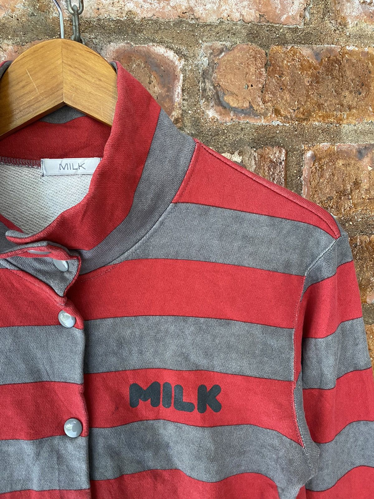 Japanese Brand 90's MILK , MILK BOY punk border shirt Size M / US 6-8 / IT 42-44 - 9 Thumbnail