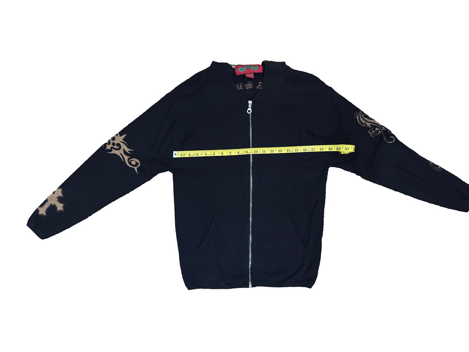 A&G Rock A&G MENS CASHMERE TATOO "SUGAR SKULL" ZIP HOODIE Size US S / EU 44-46 / 1 - 5 Thumbnail