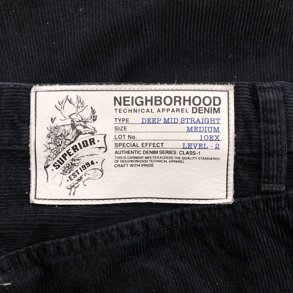 Japanese Brand × Neighborhood 2000s Neighborhood Black Corduroy Pants Size US 33 - 14 Thumbnail