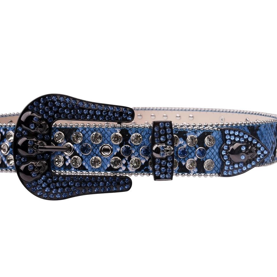 Japanese Brand Snake skin pattern bling belt Size ONE SIZE - 2 Thumbnail