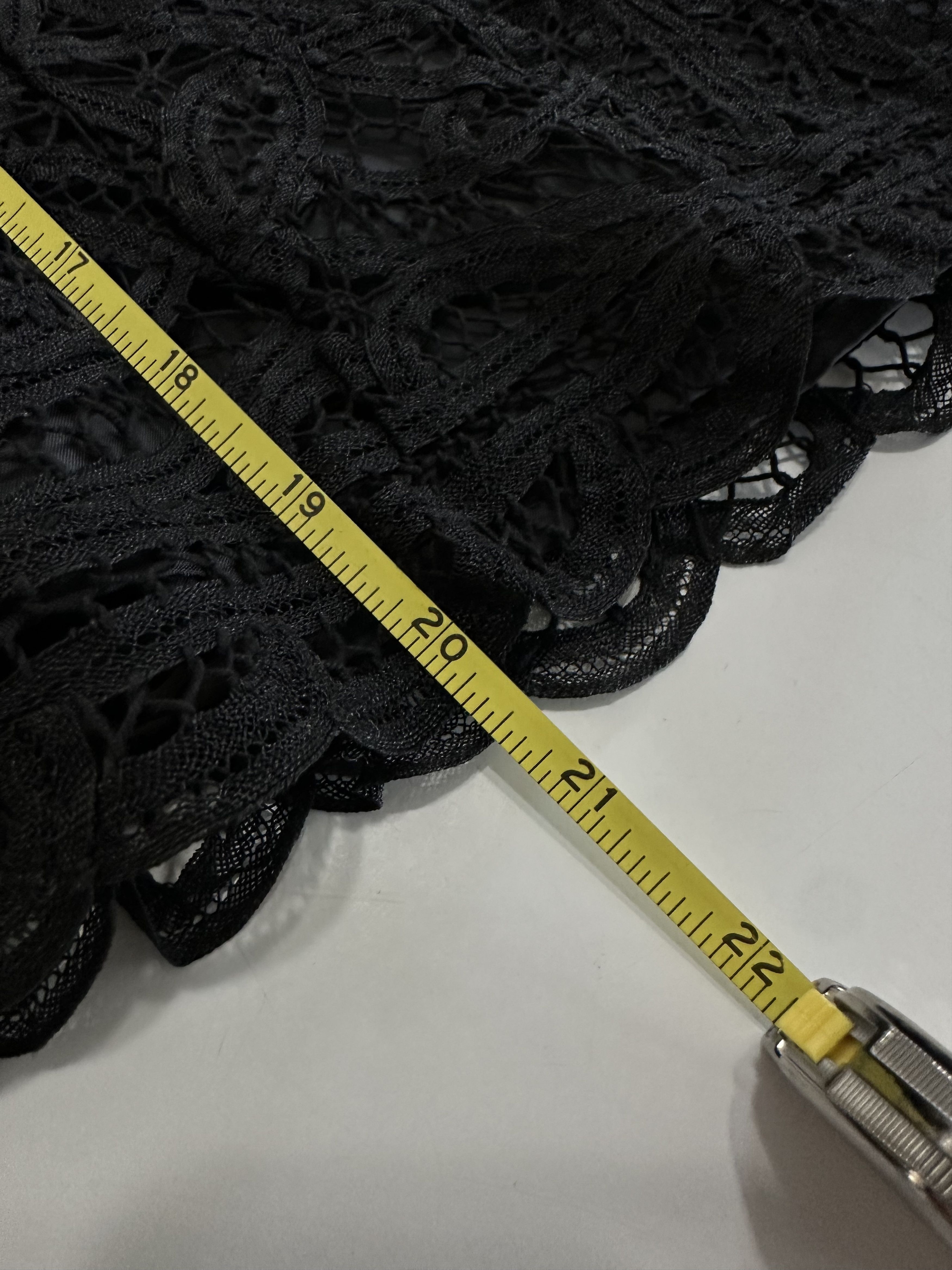Other Vintage Anne Carson Linen Cotton Lace Crop Top Size 10 Black Size L / US 10 / IT 46 - 6 Thumbnail