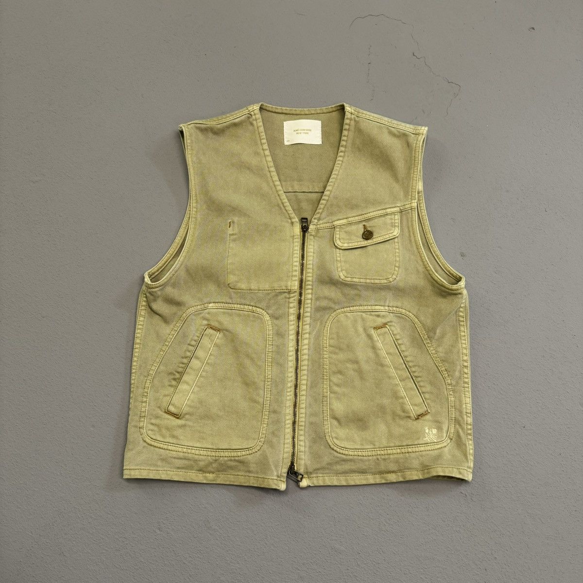 image of Aime Leon Dore Denim Vest in Moss, Men's (Size XS)