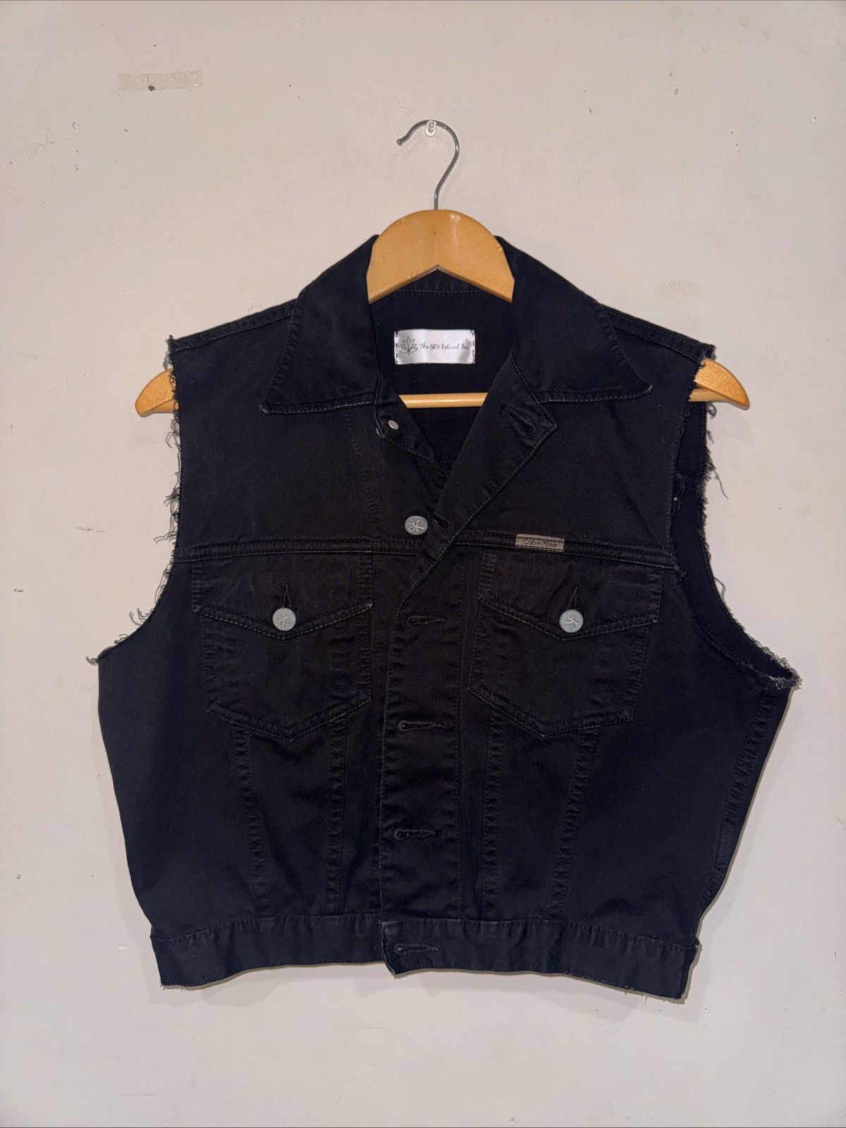 Calvin Klein Calvin Klein Women’s Black Denim Vest Size L / US 10 / IT 46 - 1 Thumbnail