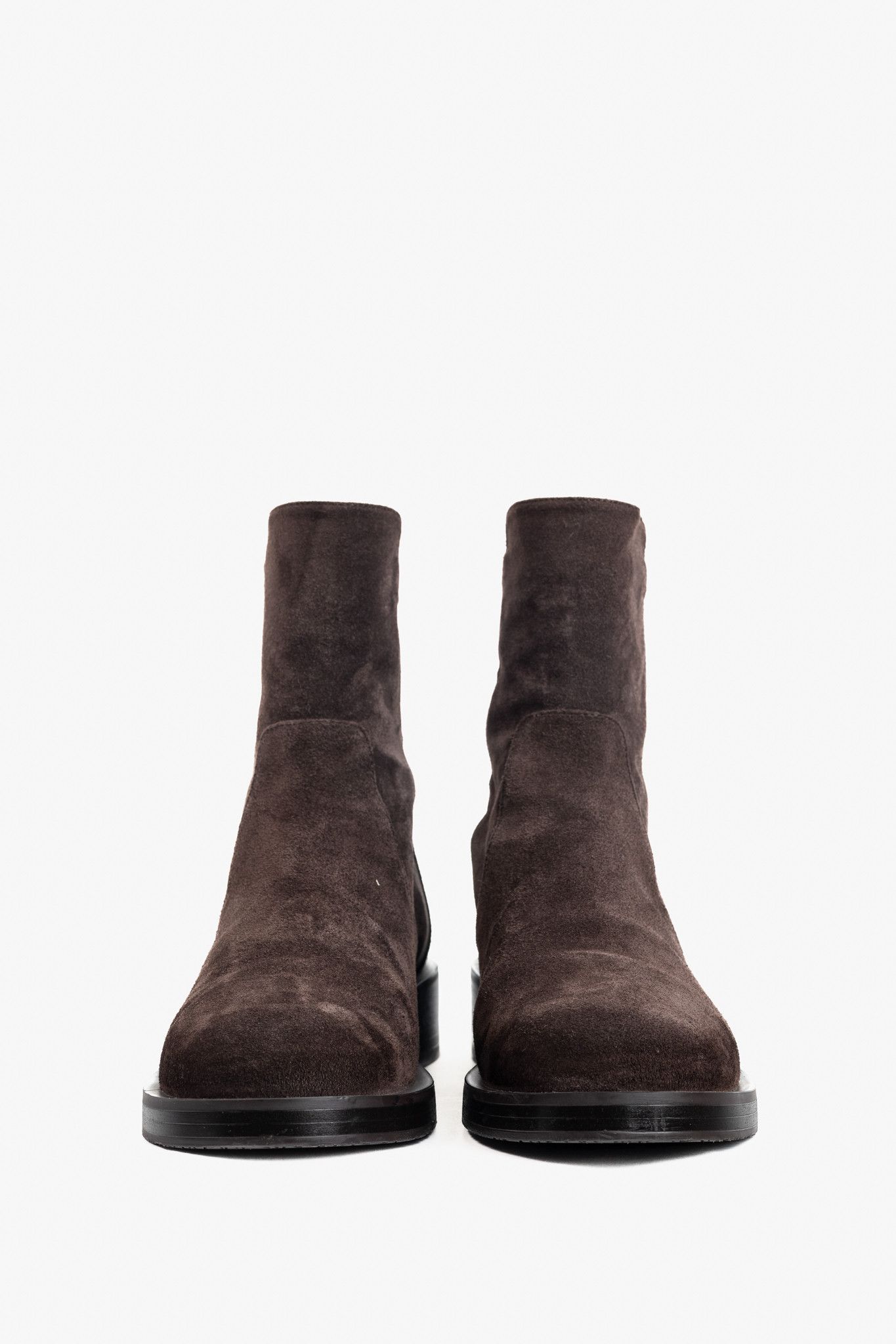Stuart Weitzman Stuart Weitzman 5050 Bold Sport Suede/Str. Gabardine Booties Size US 8 / IT 38 - 2 Thumbnail