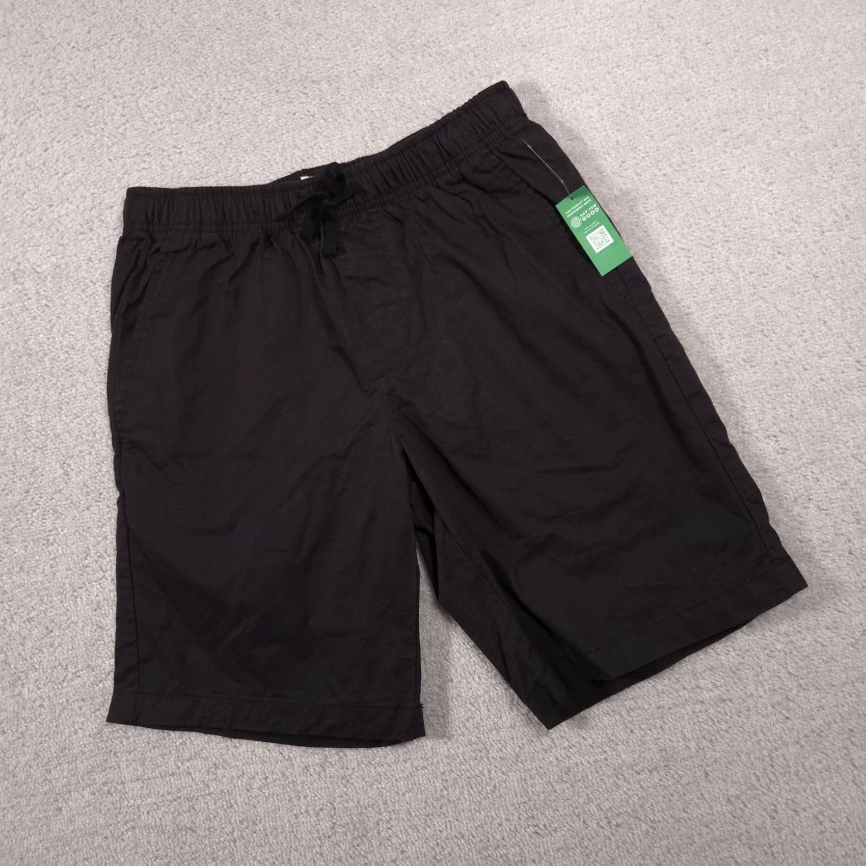 Gap Gap Mens XS Black 9 Inch Easy Short Elastic Waist Drawstring Pockets Chino Relaxed Casual Shirt Size US 27 - 2 Thumbnail