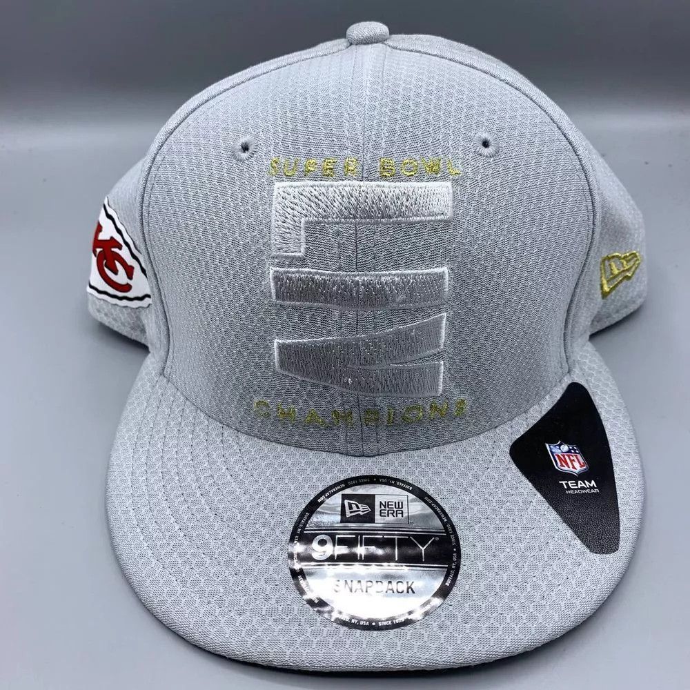New Era Kansas City Chiefs Hat Men Gray Superbowl LIV Snap Back Cap Size ONE SIZE - 1 Thumbnail