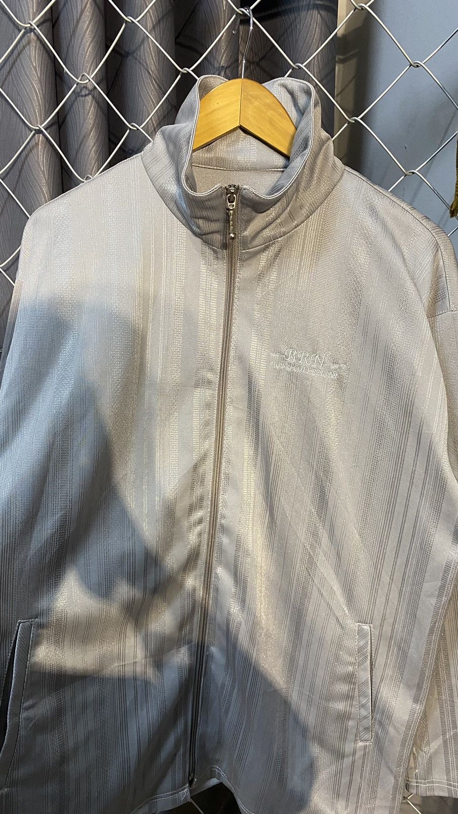 Japanese Brand × Vintage BARONIA ITALIAN DESIGNER TRACKTOP JACKET GREY Y2K DESIGN (L) Size US L / EU 52-54 / 3 - 3 Thumbnail