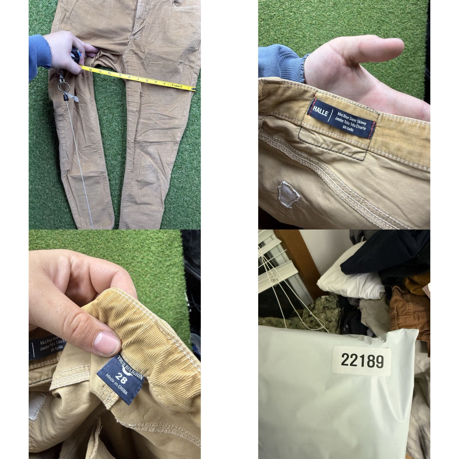 True Religion VINTAGE True Religion Corduroy Pants Womens Slim 28 Beige 26 Inseam 28x26 Halle Size 28" / US 6 / IT 42 - 8 Thumbnail