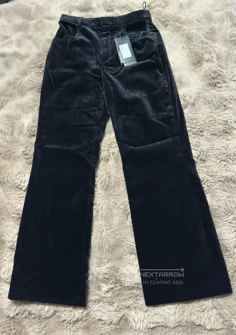 Saint Laurent Paris Saint Laurent Paris Ladies Velvet Trousers Pure Black Size 35" - 1 Thumbnail