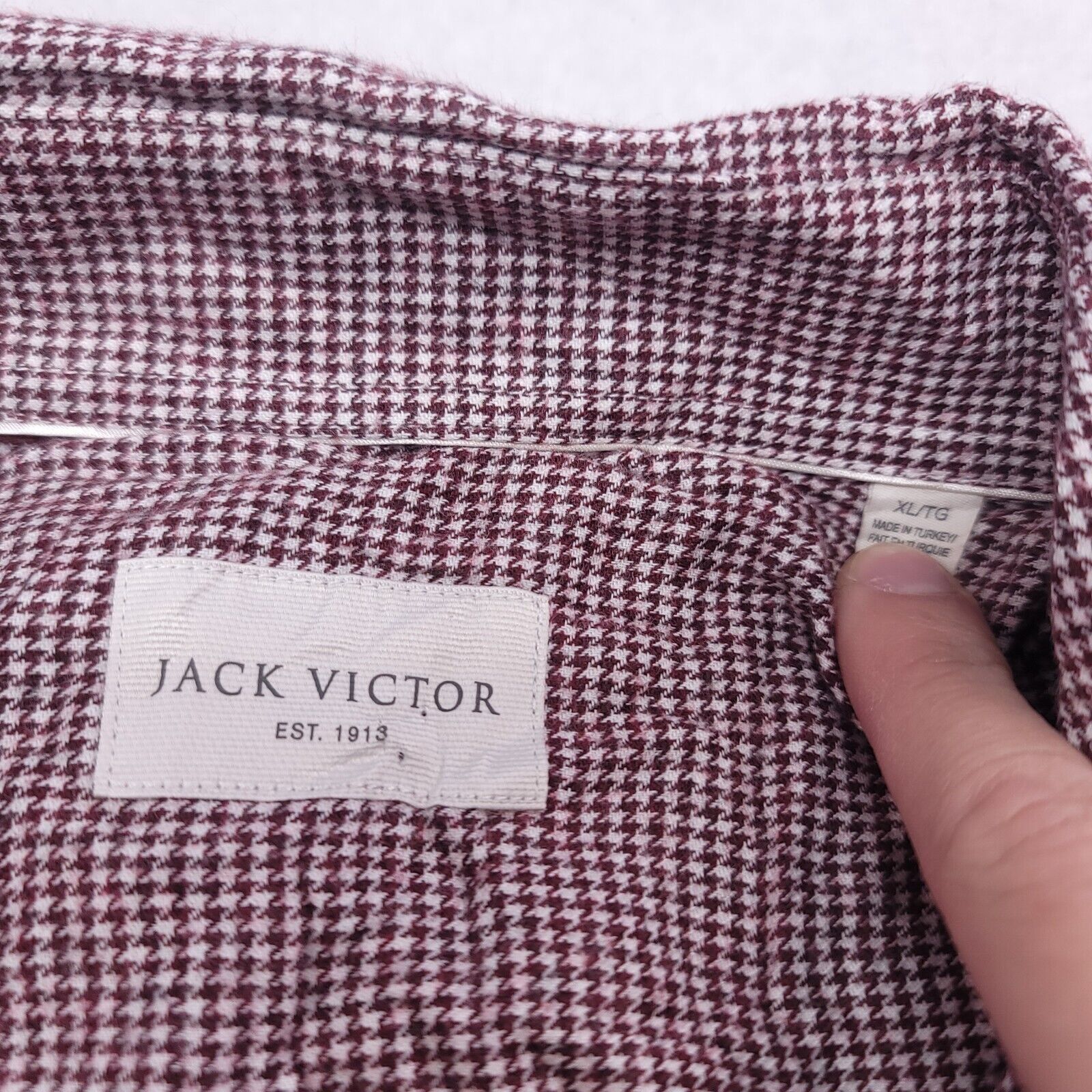 Jack Victor Jack Victor Button Up Shirt Mens Size Extra Large XL Maroon Size US XL / EU 56 / 4 - 3 Thumbnail