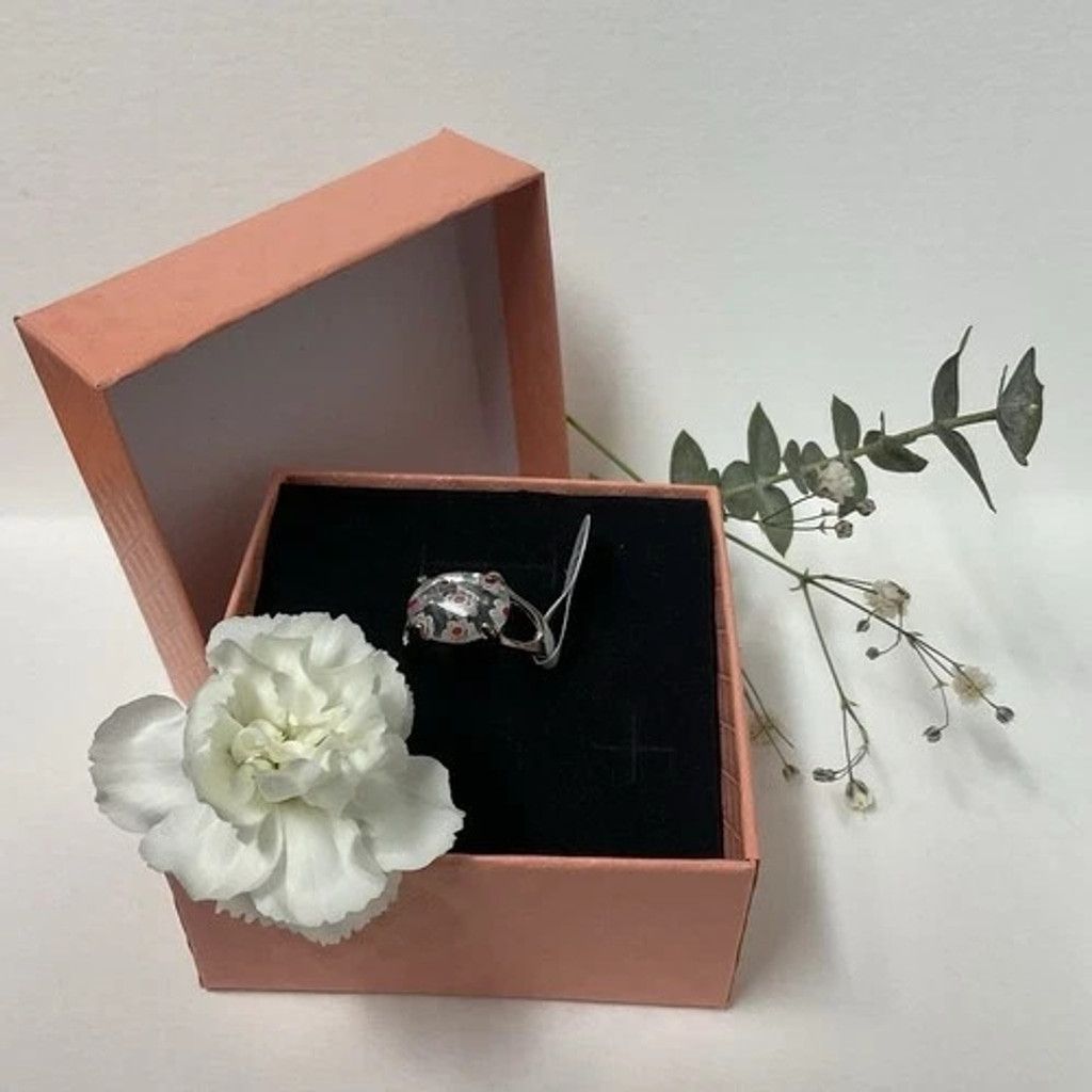 The Unbranded Brand NWT Summer Floral Glass Ring SilverTone Clear Glass Women 20 Size ONE SIZE - 10 Thumbnail